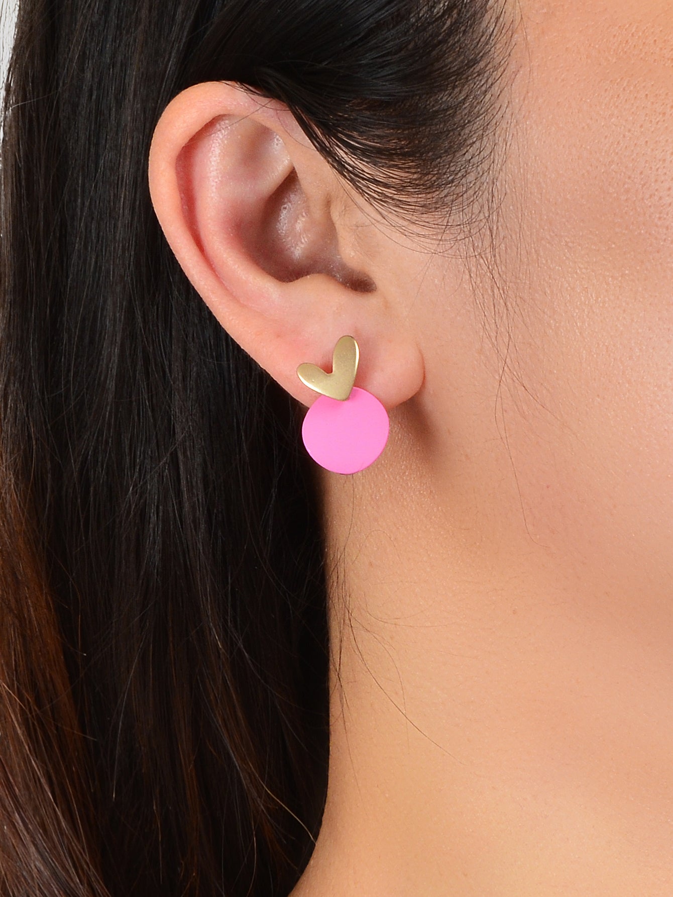 Love Heart Green Round Stud Pierced Hypoallergenic Female Earrings Stud Jewelry Feelontop Jewellery