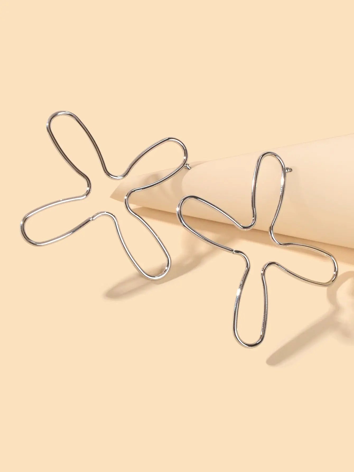 Abstract Art Flower Stud Earrings Personality Creative Simple Party Jewellery Feelontop Jewellery