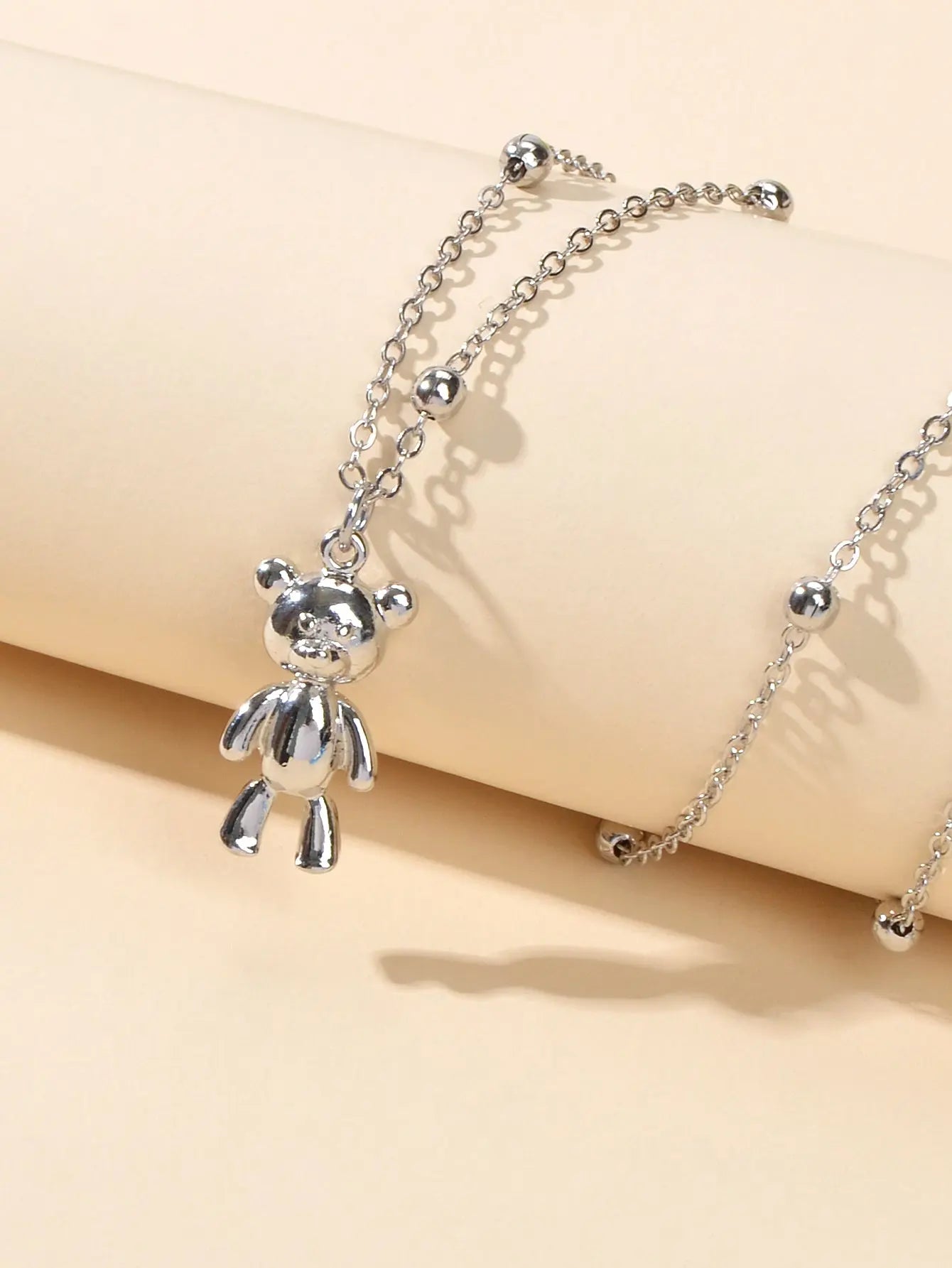 Lovely Female Jewellery Long Gold Chain Bear Pendant Necklace Trendy Accessories Feelontop Jewellery