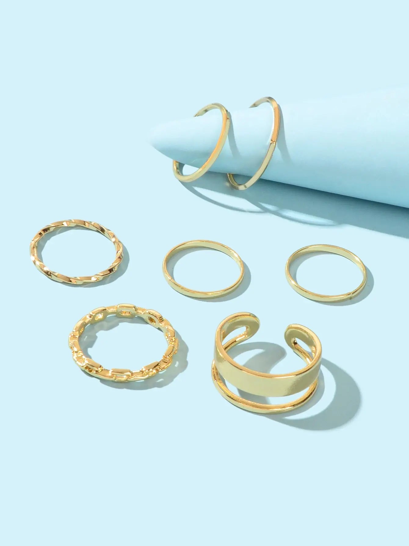 7 pcs Knuckle Stackable Joint Finger Boho Vintage Midi Rings Set Size Mixed Gift Feelontop Jewellery