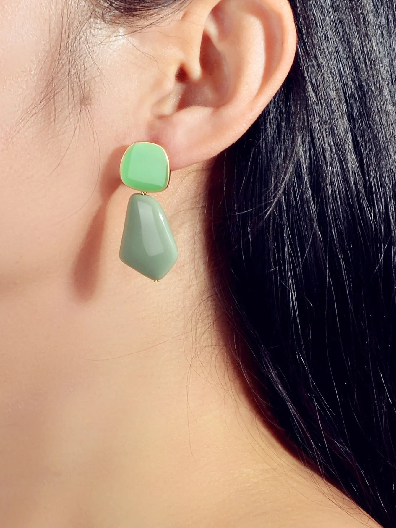 Y2k Style Trendy Candy Color Geometric Dangle Party Pierced Earrings Party Gift Feelontop Jewellery