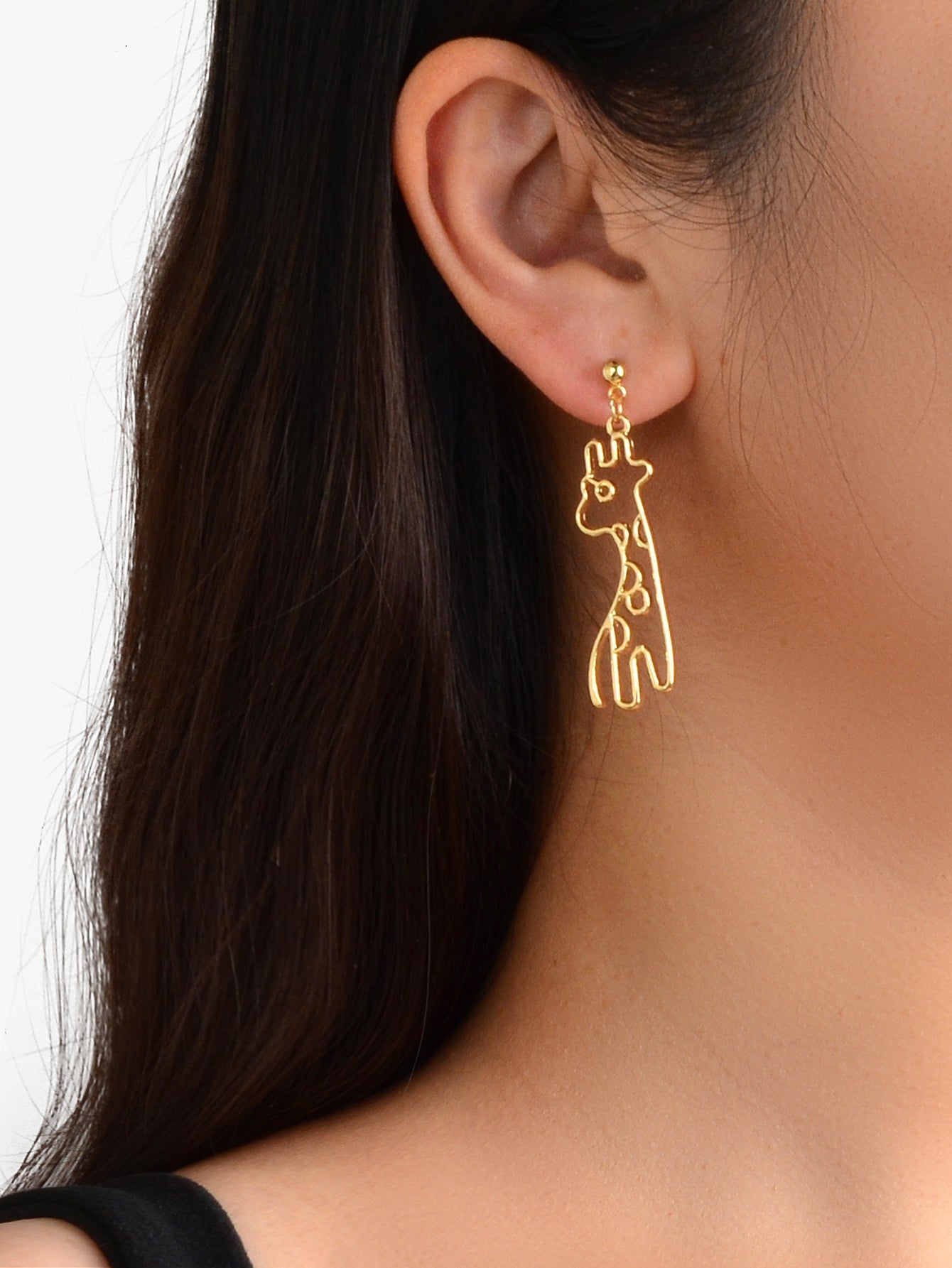 Lovely Jewellery Hollow out Gold Giraffe Dangle Earrings Women Girls Dainty Gift Feelontop Jewellery
