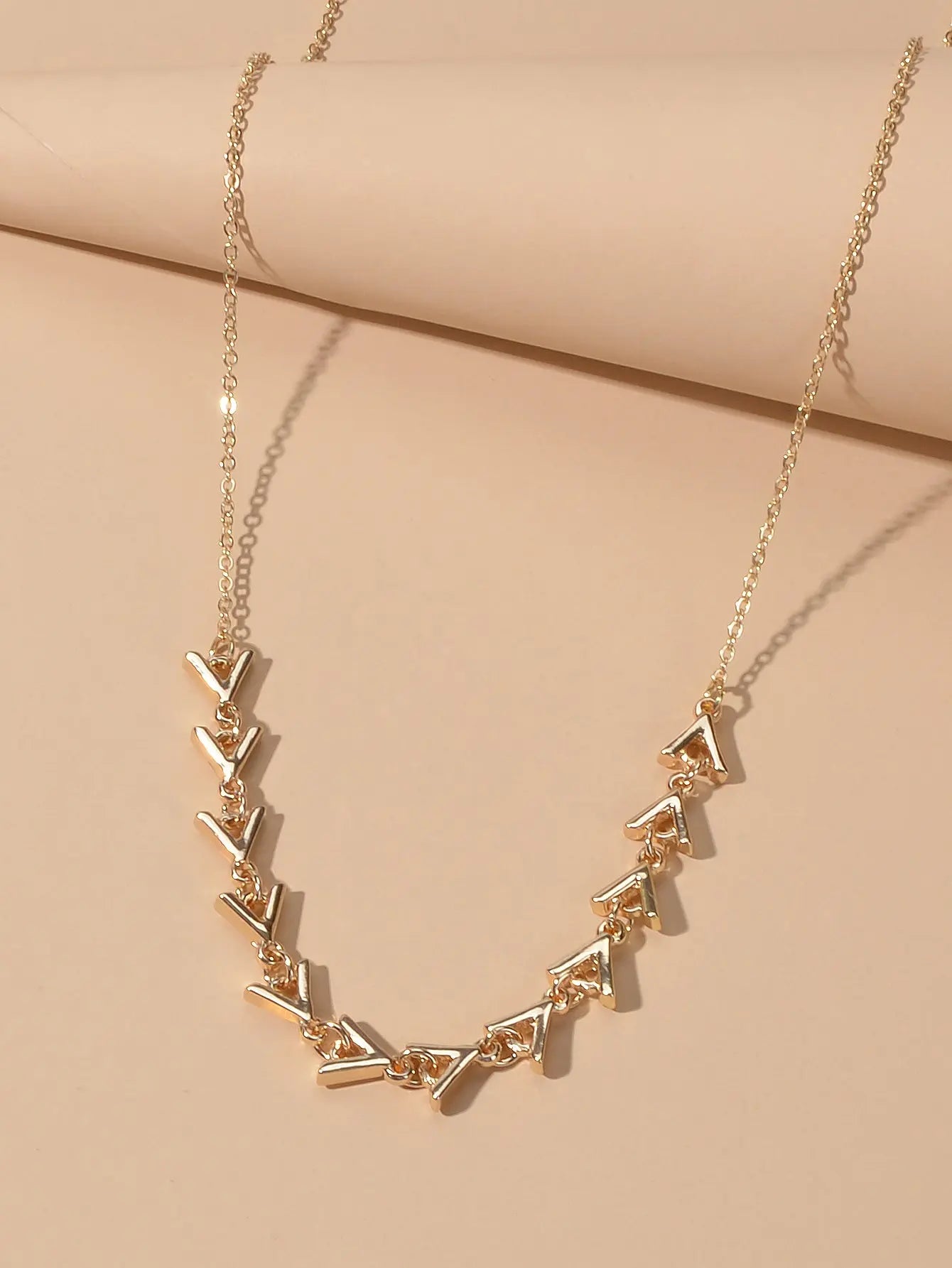 Designer Stylish Jewellery Gold Chain Arrow Charm Necklace Trendy Accessories Feelontop Jewellery