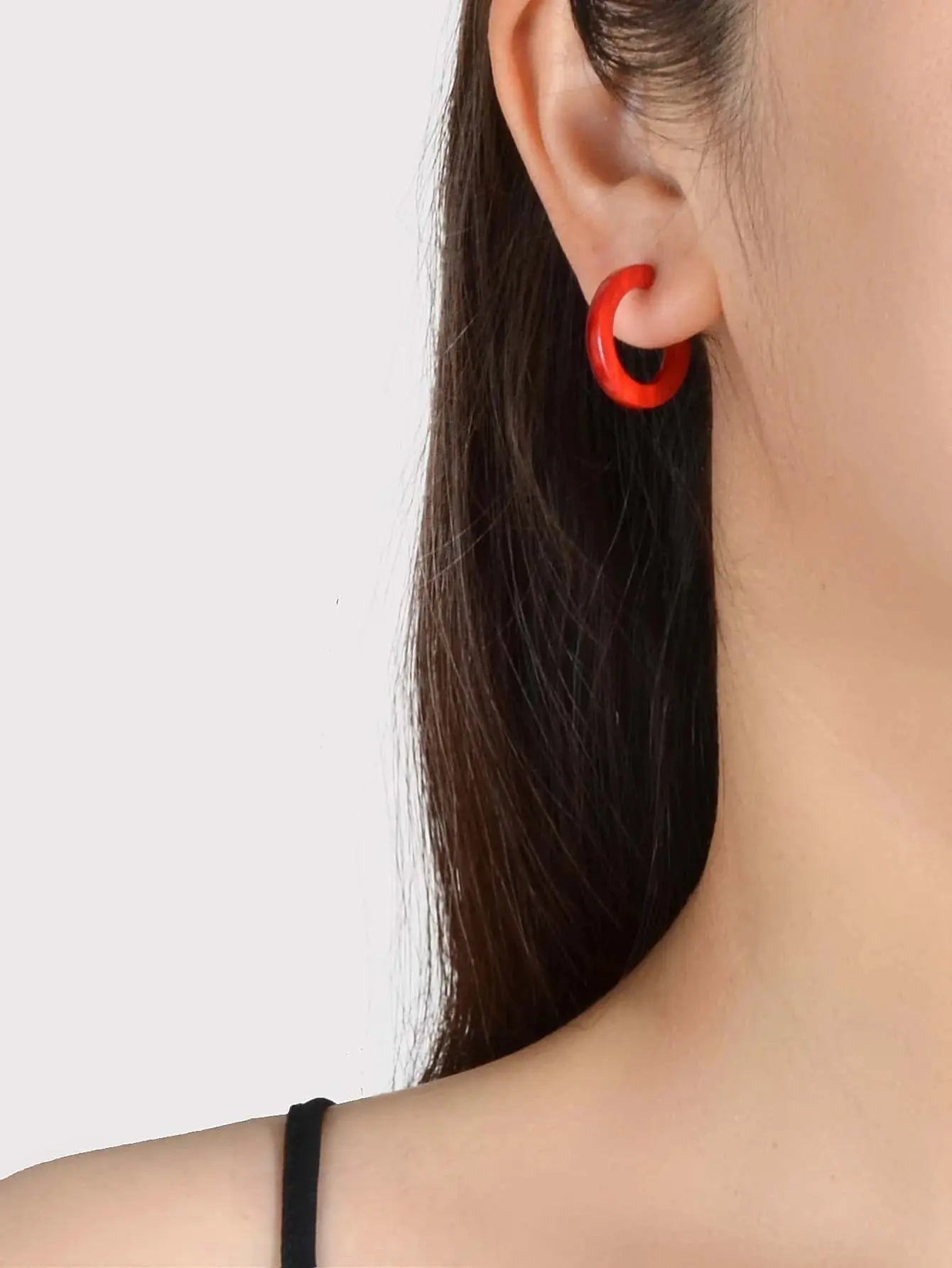 Wholesale Price Circle Acrylic Cute Stud Hoop Earrings Fashion Accessories Gift Feelontop Jewellery