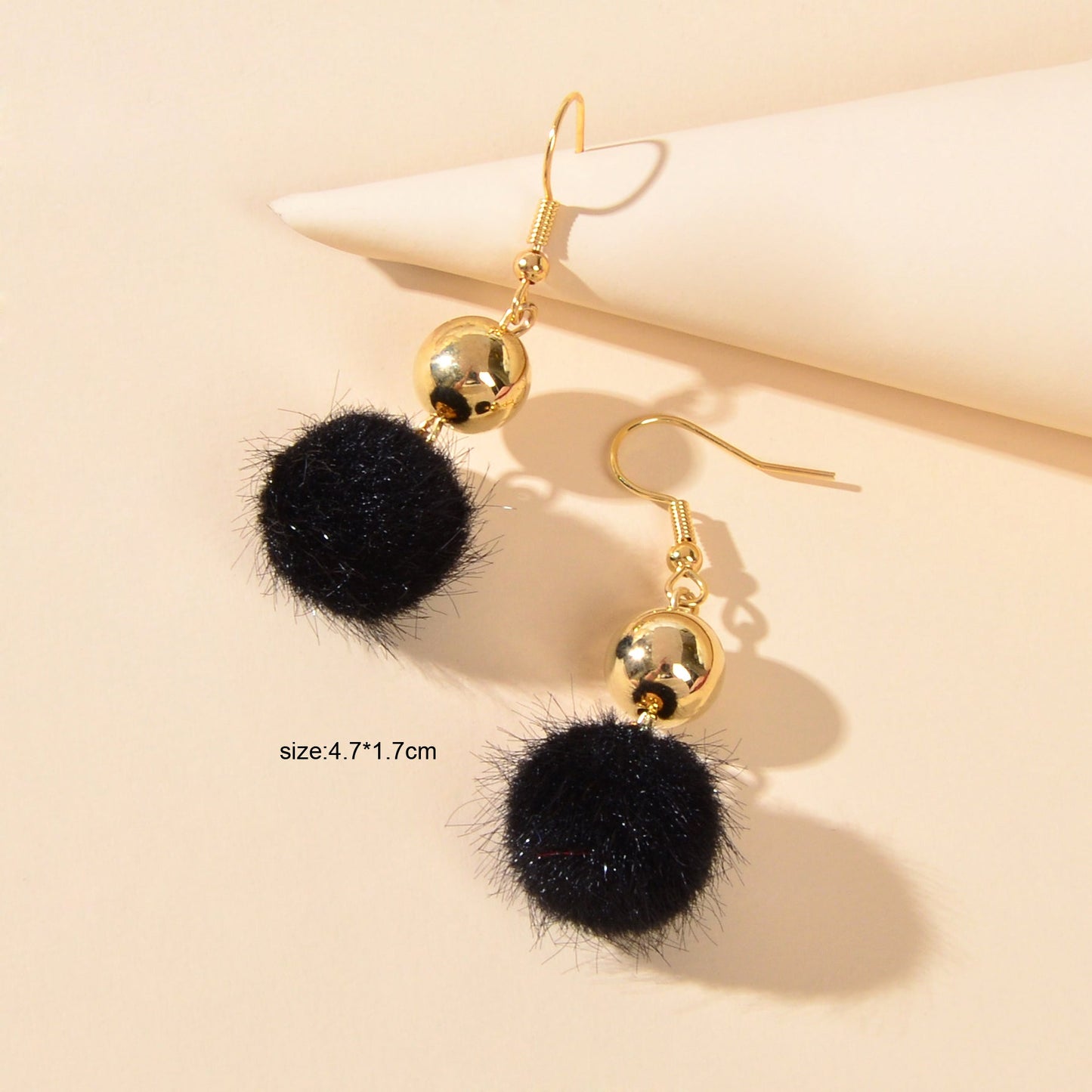 Retro Ladies Jewelry White Black Ball Dangle Earrings Party Decoration for Women Feelontop Jewellery