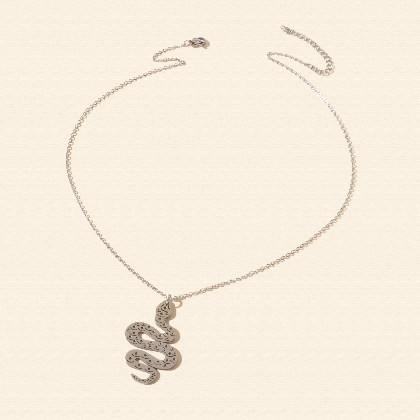 Unique Punk Rock Jewellery Silver Chain Hollow Carved Snake Cool Charm Necklace Feelontop Jewellery