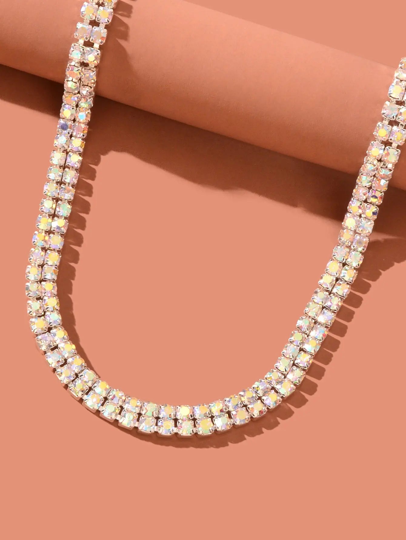 Luxury Sparkling Zircon Short Choker Collar Necklace Wedding Engagement Jewelry Feelontop Jewellery