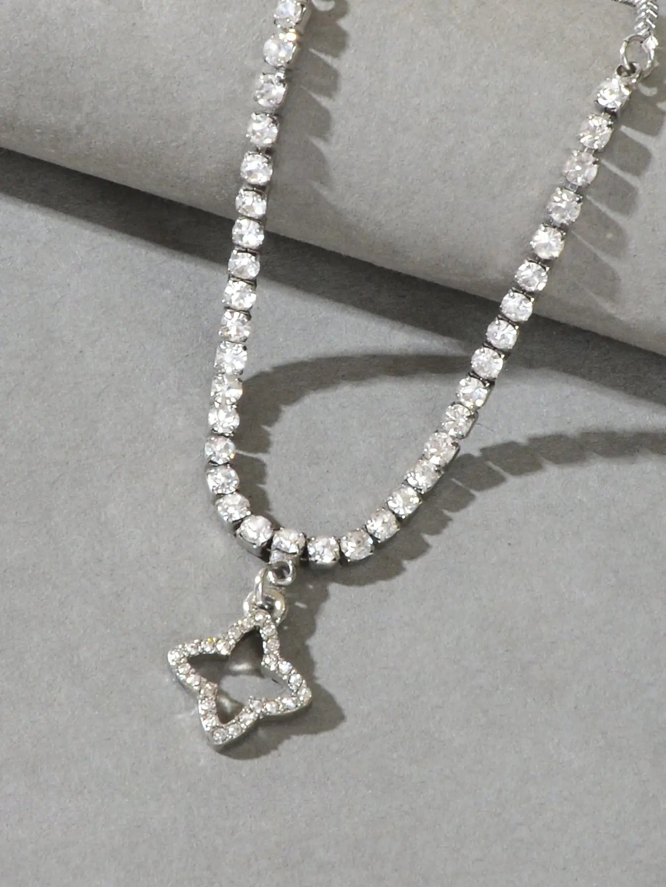 Luxury Full Rhinestone Flower Charm Silver Bracelet Perfect Wedding Gift Jewelry Feelontop Jewellery