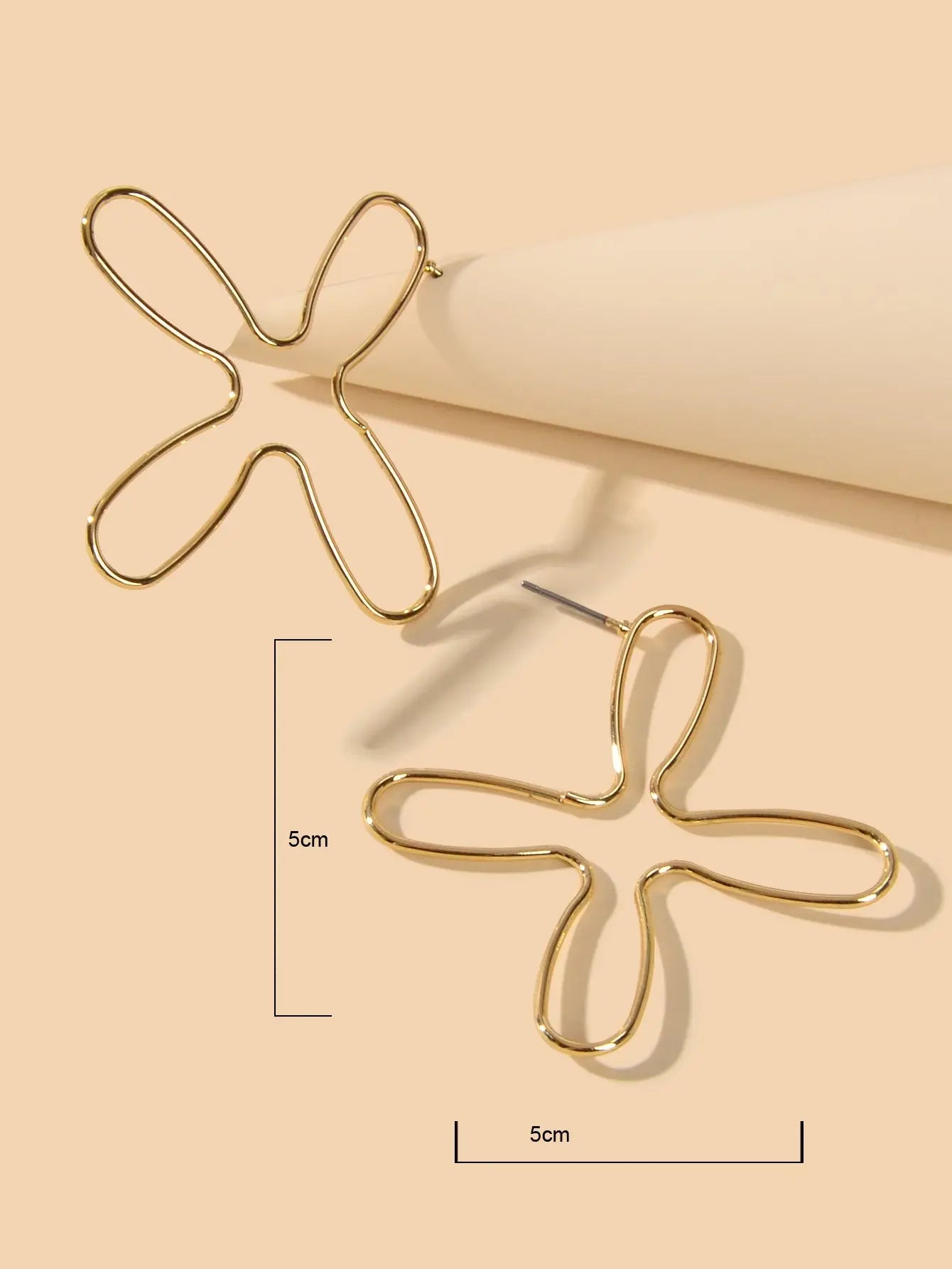 Abstract Art Flower Stud Earrings Personality Creative Simple Party Jewellery Feelontop Jewellery