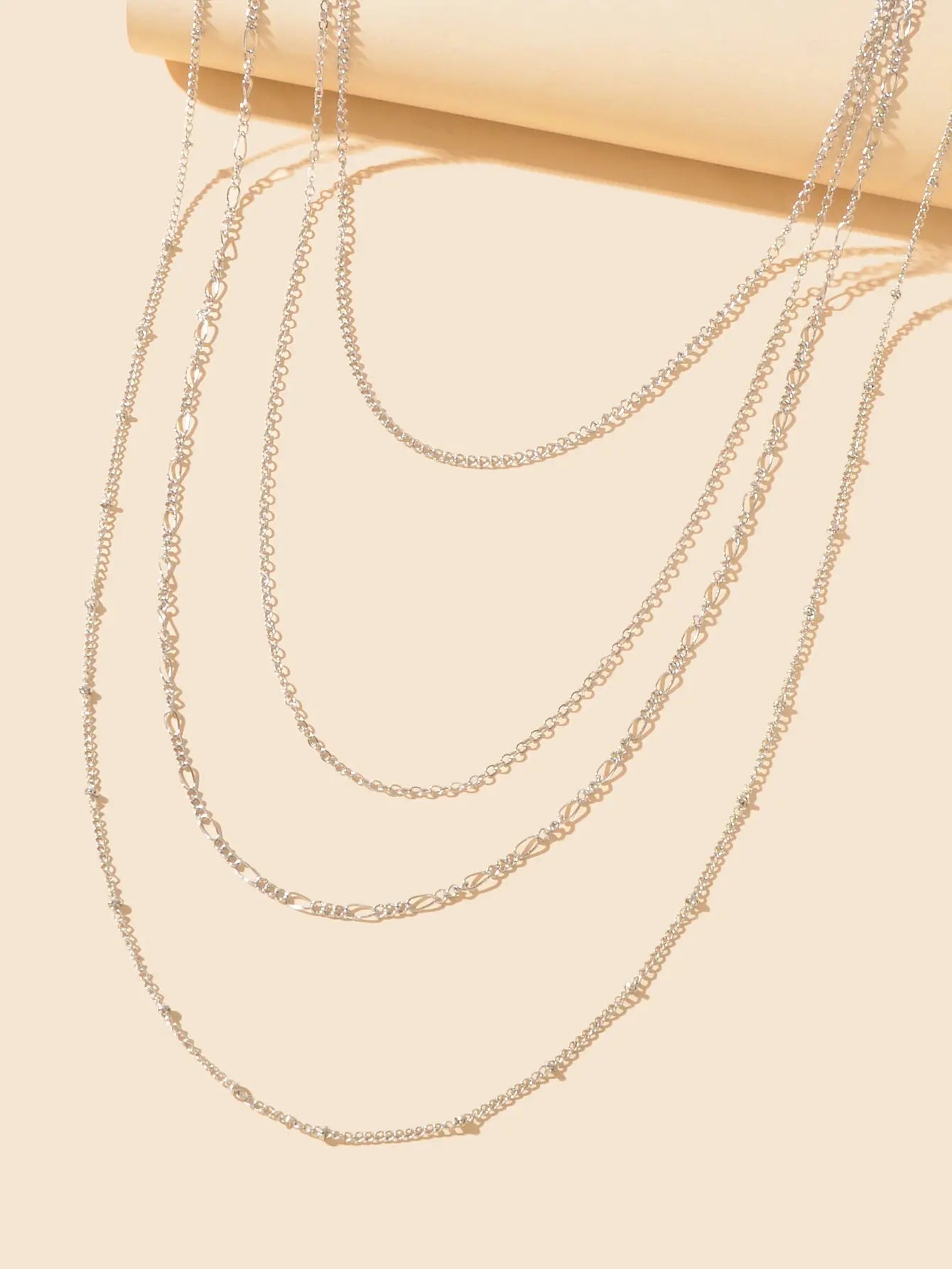 Gold Silver Long Tassel Multi-layer Chain Necklace Girls Cool Designer Jewellery Feelontop Jewellery