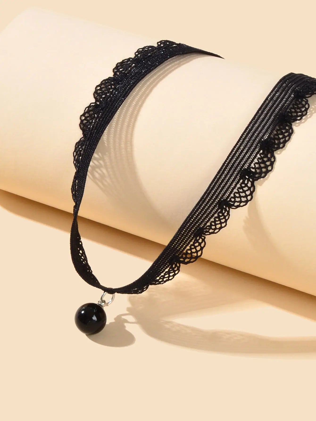 Classic Black Velvet Choker Round Charm Necklace Women Halloween Cosplay Jewelry Feelontop Jewellery
