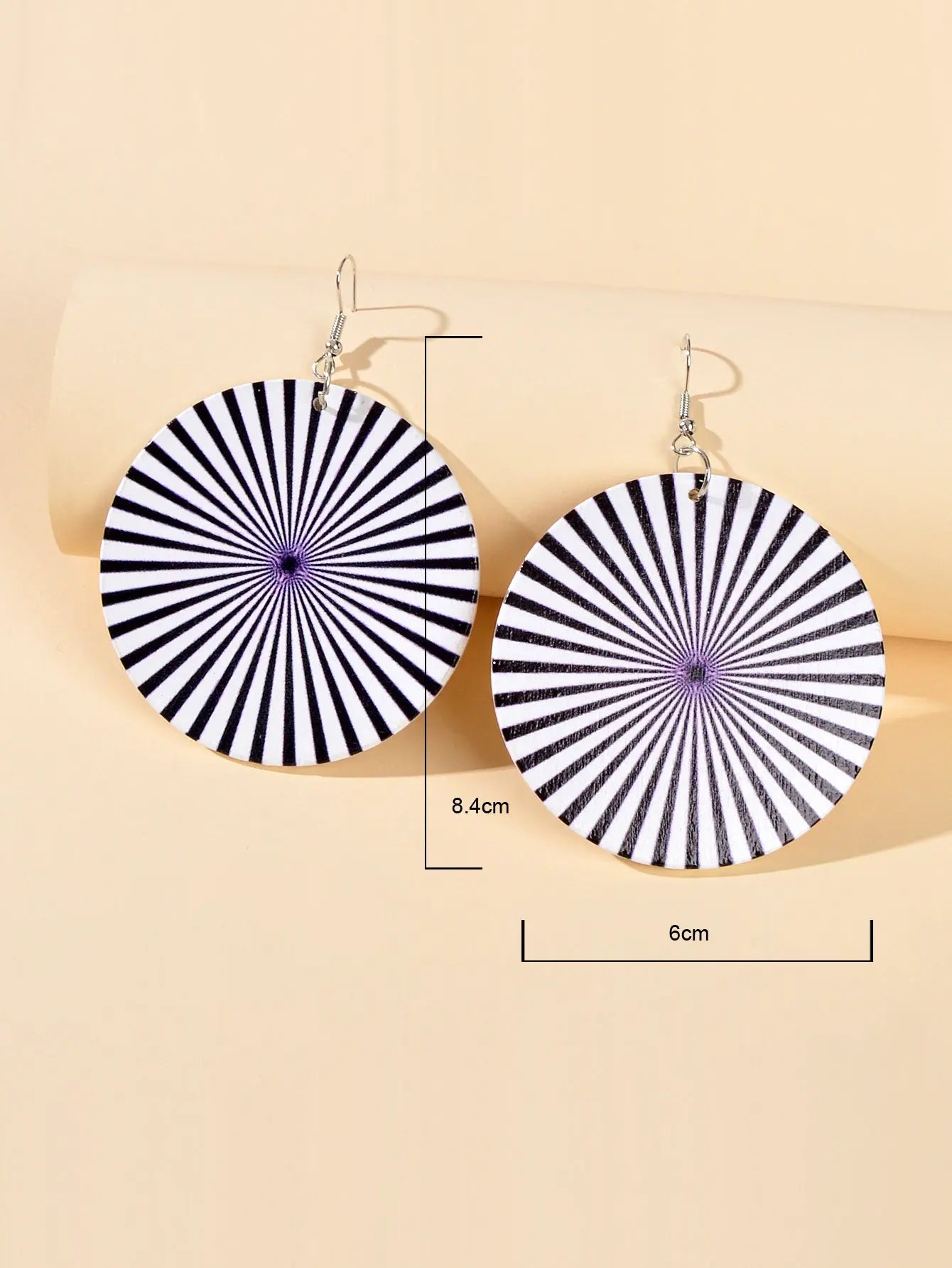 Ladies Jewellery Boho Chic Geometric Wood Round Holiday Dangle Big Earrings Gift Feelontop Jewellery