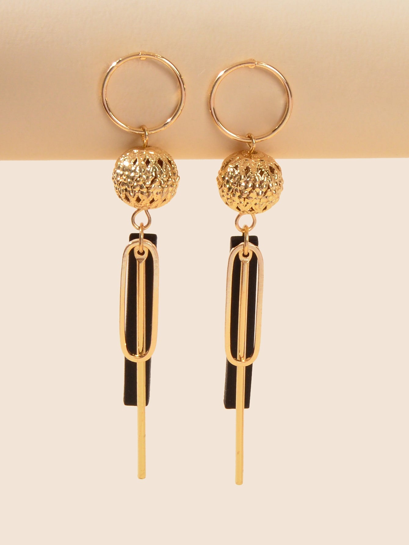 Gold Bar Dangle Geometric Line Stick Ball Circle Drop Exaggerate Square Earrings Feelontop Jewellery