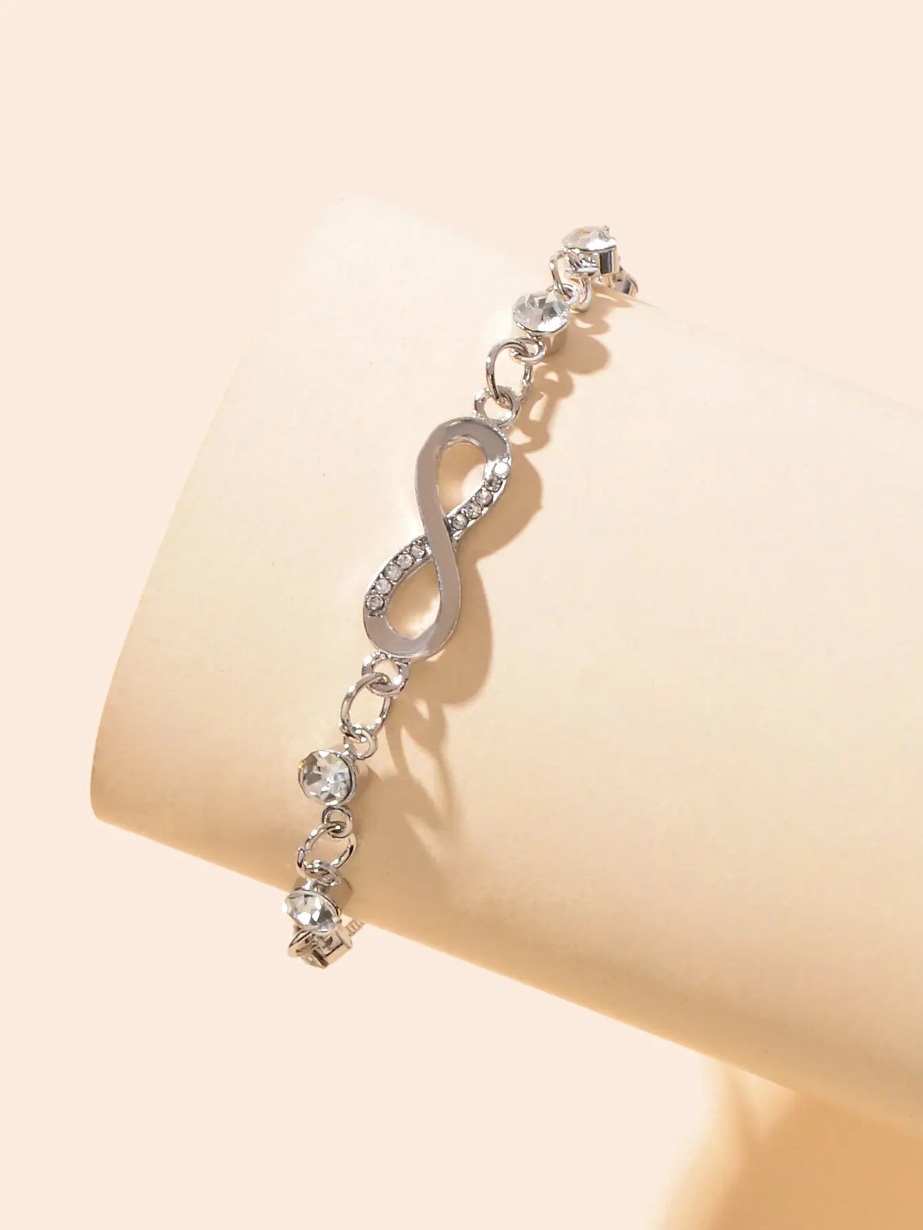 Fashion Women's Adjustable Chain Slide Bracelet Gorgeous Zircon Crystal Jewelry Feelontop Jewellery