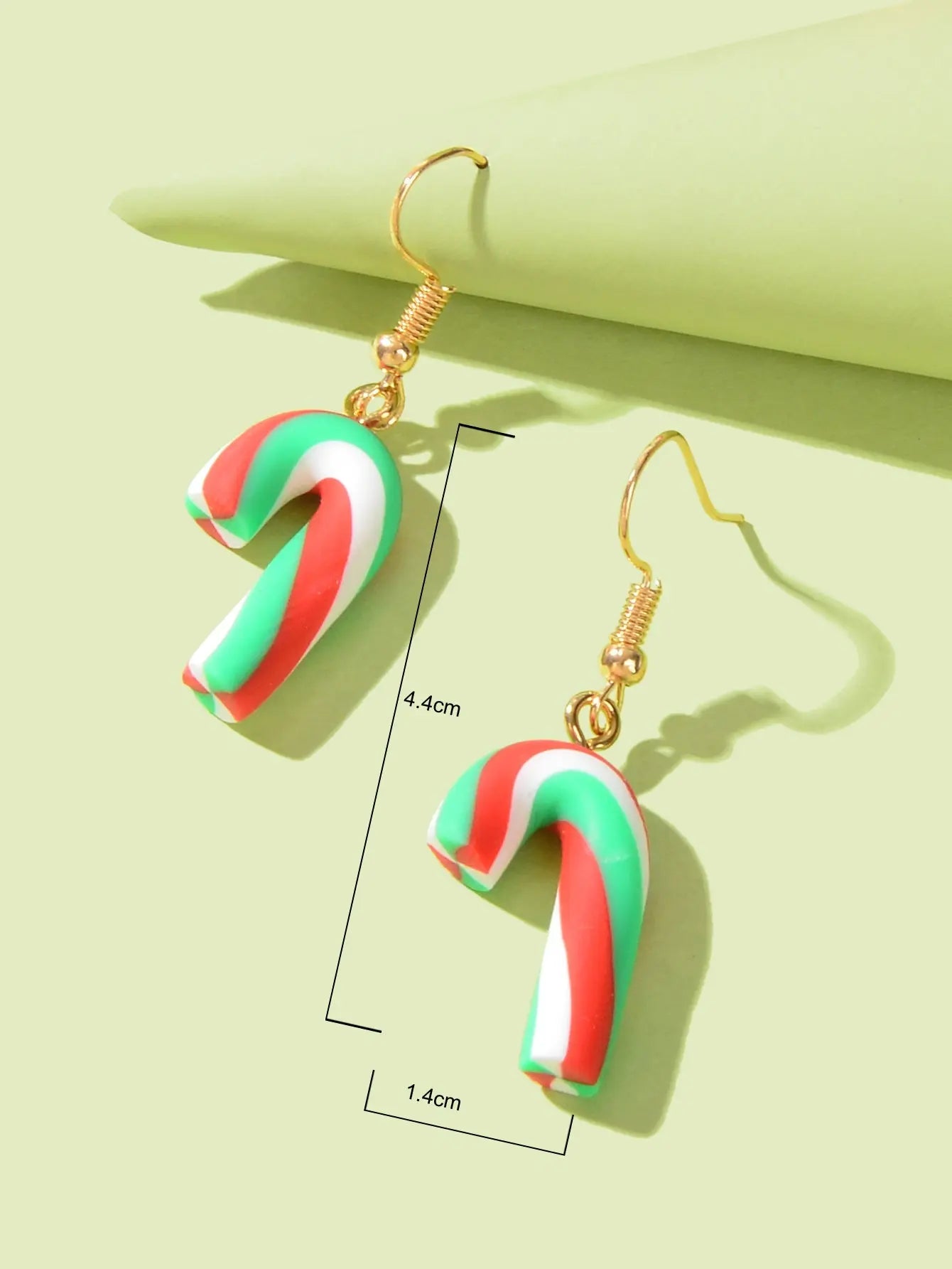 Christmas Candy Cane Earrings Red Green Xmas Dangle Drop Jewellery Novelty Gift Feelontop Jewellery