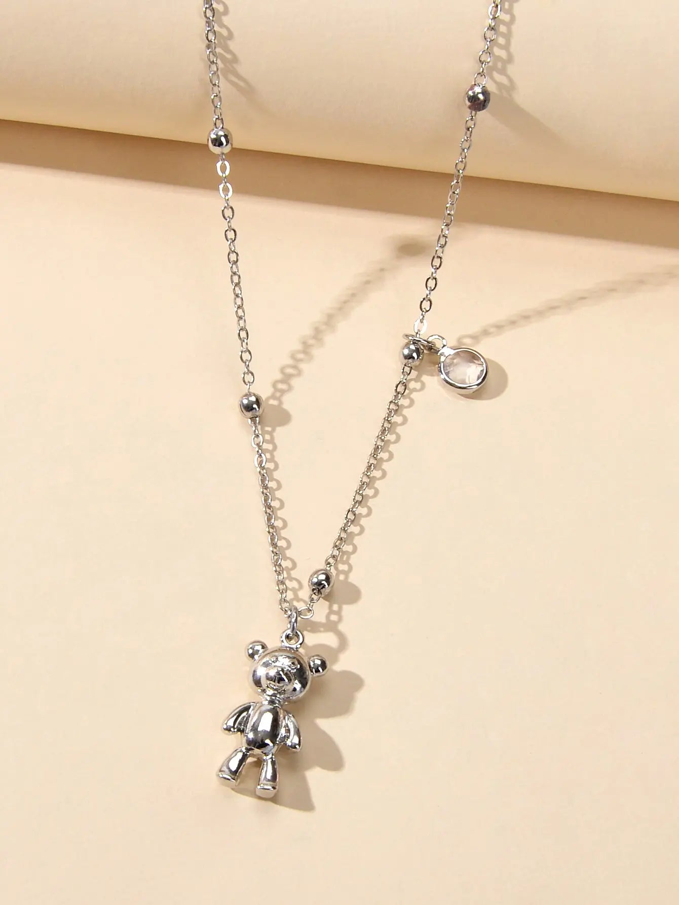 Lovely Female Jewellery Long Gold Chain Bear Pendant Necklace Trendy Accessories Feelontop Jewellery