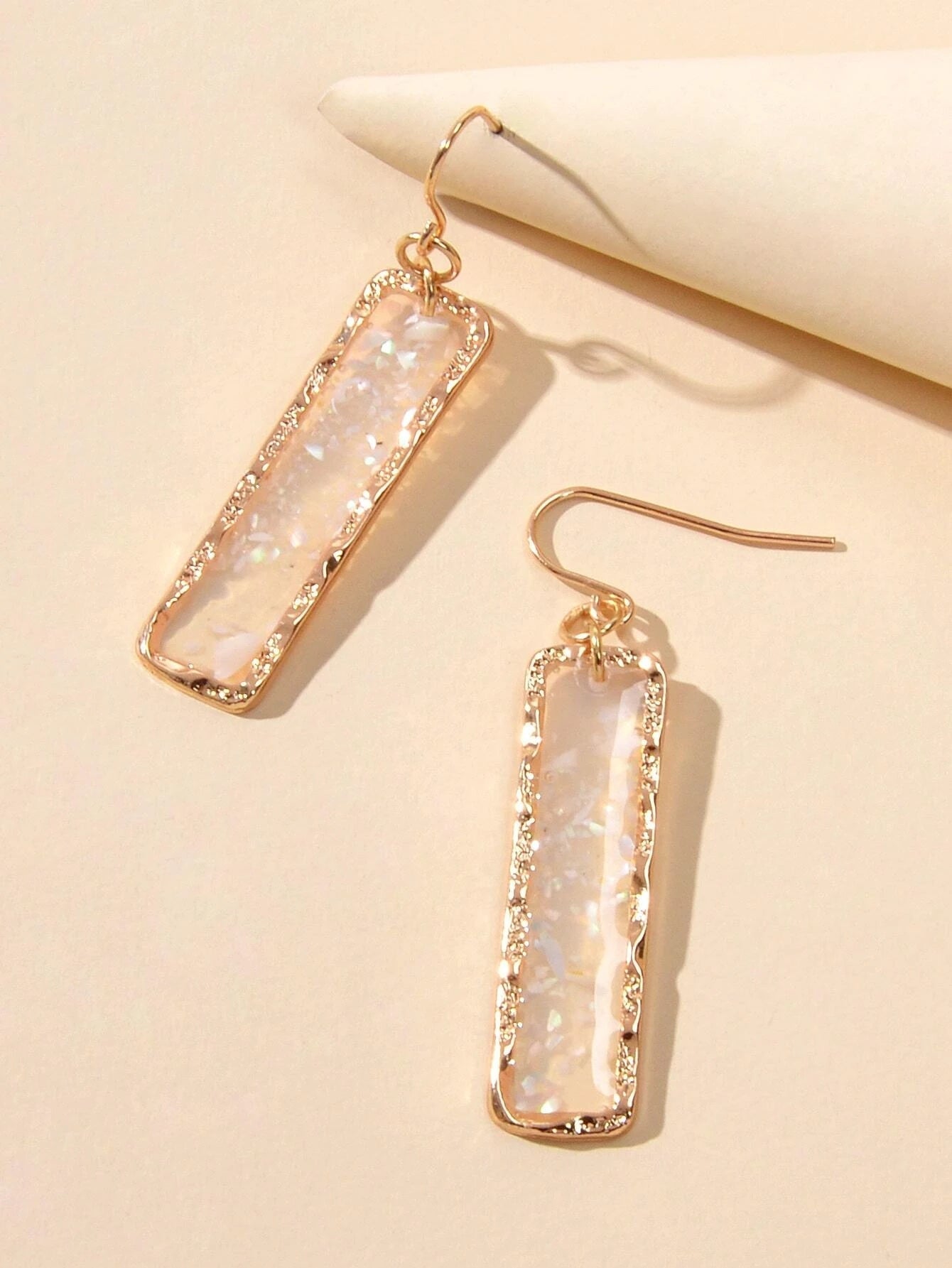 Feelontop Transparent Geometric Square Drop Dangle Earrings Stunning Jewellery Feelontop Jewellery