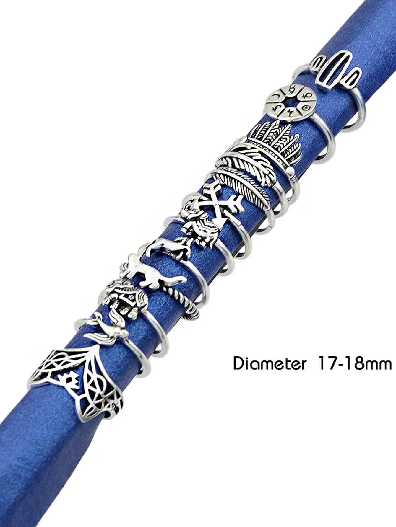 12 pcs Antique Silver Fox Bird Elephant Stackable Multiple Ring Set Jewellery Feelontop Jewellery