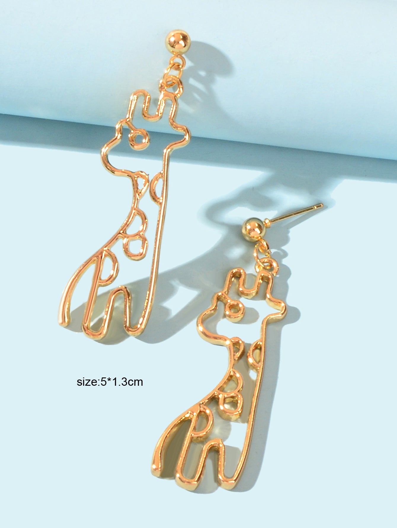 Lovely Jewellery Hollow out Gold Giraffe Dangle Earrings Women Girls Dainty Gift Feelontop Jewellery