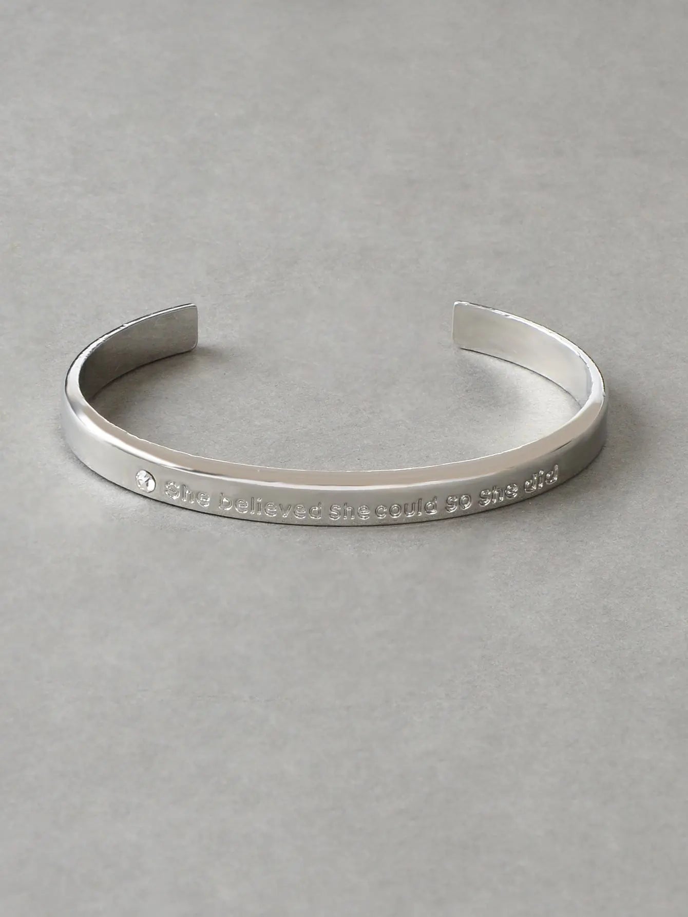 Believed Letter Decoration Gold Silver Plated Open Cuff Bangle Wrist Jewellery Feelontop Jewellery