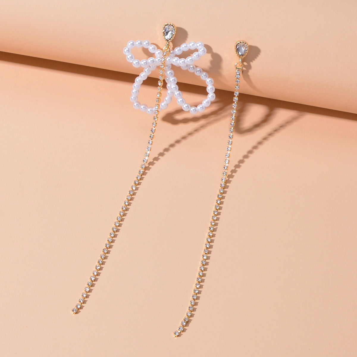 Pearl Butterfly Tassel Dangle Earrings Elegant Playful Jewelry Feelontop Jewellery