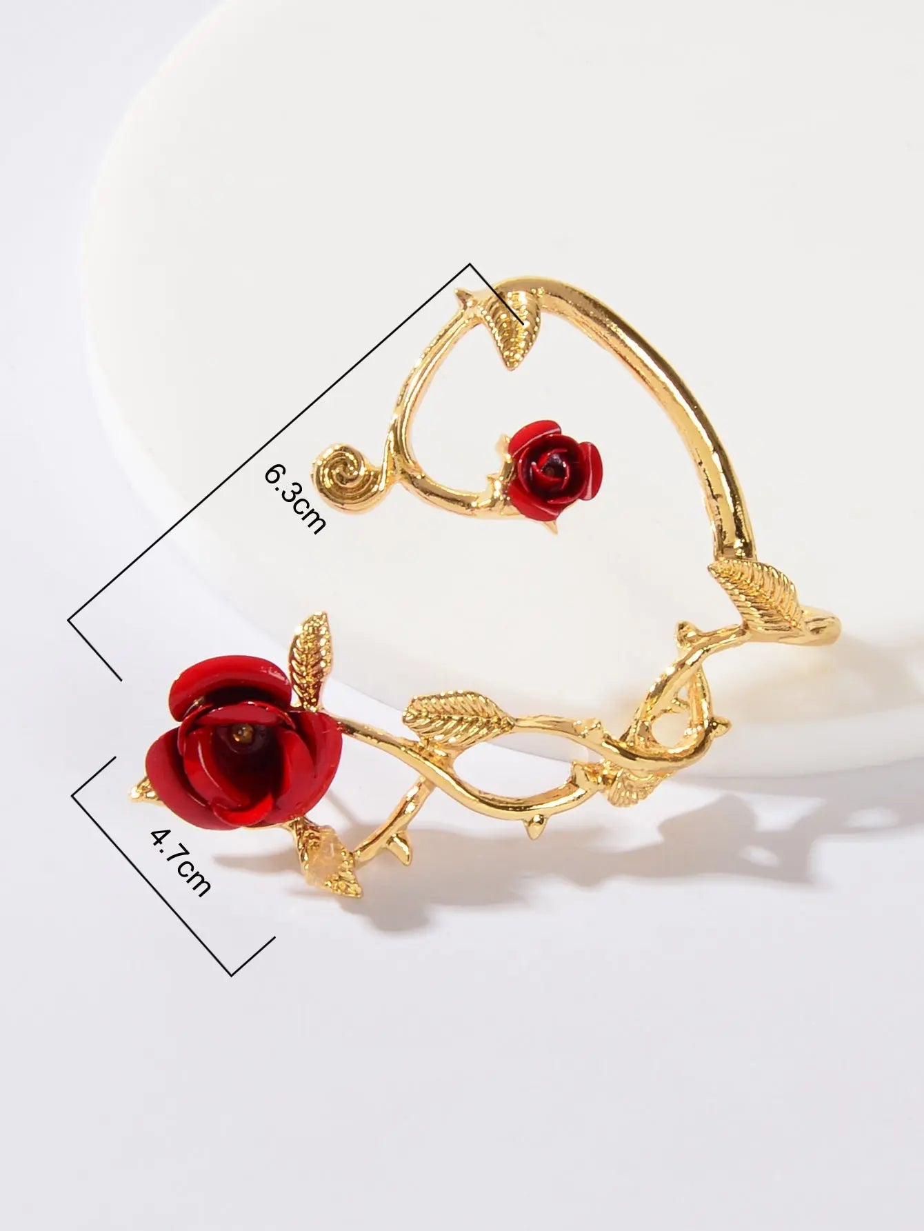1 pc Retro Rose Flower Climbers Crawler Jacket Ear Cuff Wrap Clip Stud Earring Feelontop Jewellery