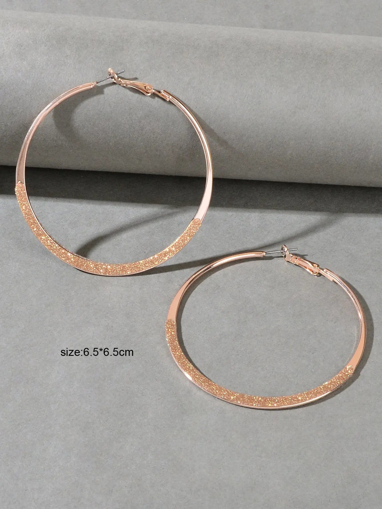 Spinning Rosegold Silver Big Circle Hoop Party Earrings Women Teens Accessories Feelontop Jewellery