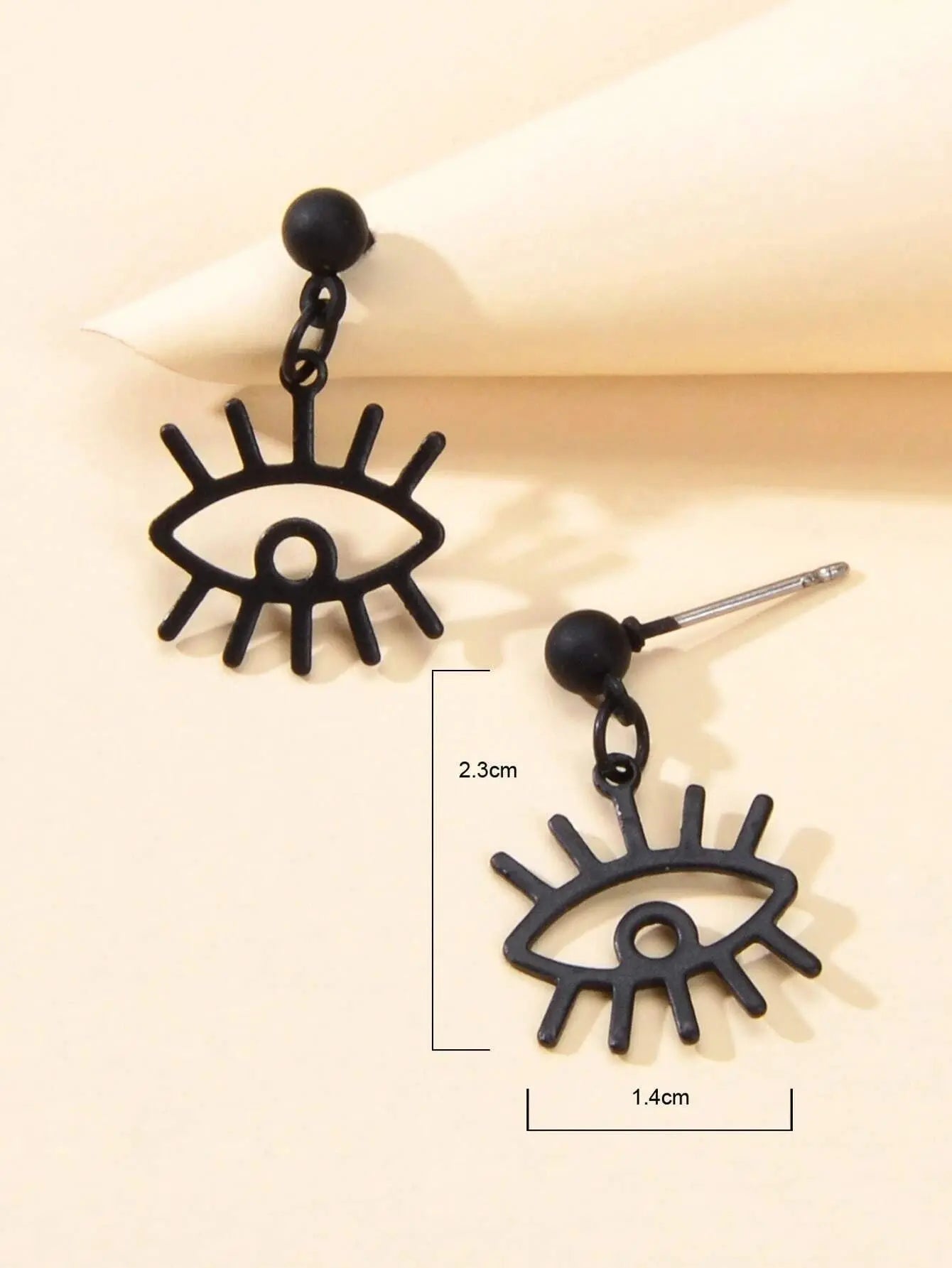 Punk Minimalist Jewellery Black Eye Drop Dangle Earrings Women Girls Accessories Feelontop Jewellery