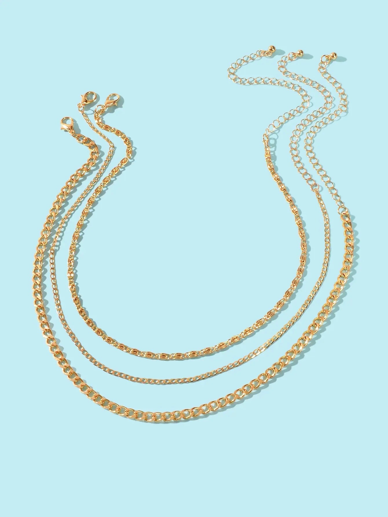 Stunning Multi-Layered Chain Link Necklace Trendy Statement Jewellery for Women Feelontop Jewellery