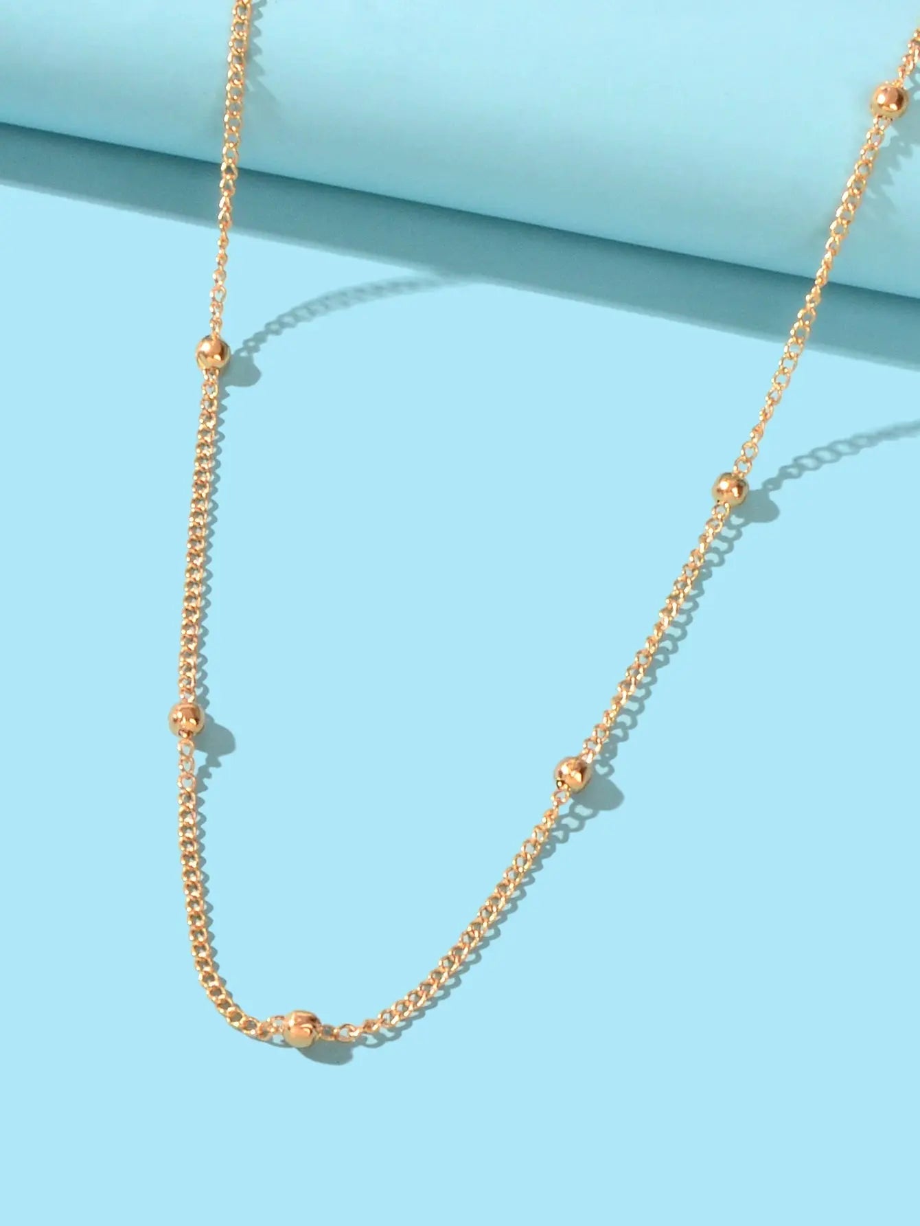 Gold Color Metal Ball Bib Choker Women Girls Teens Party Necklace Collar Jewelry Feelontop Jewellery