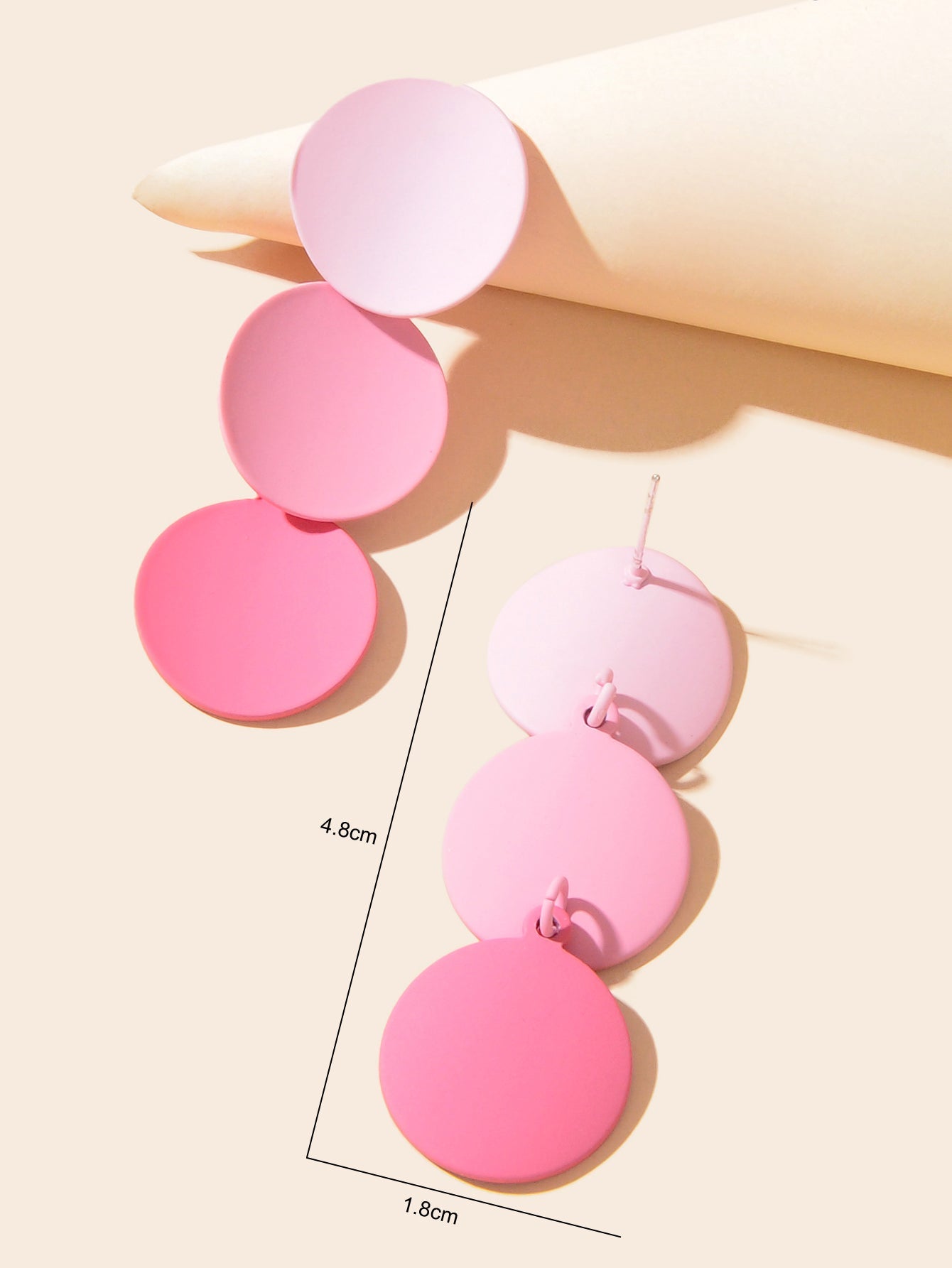 Gradient Purple Round Dangle Geometric Pierced Earrings Costume Party Jewellery Feelontop Jewellery