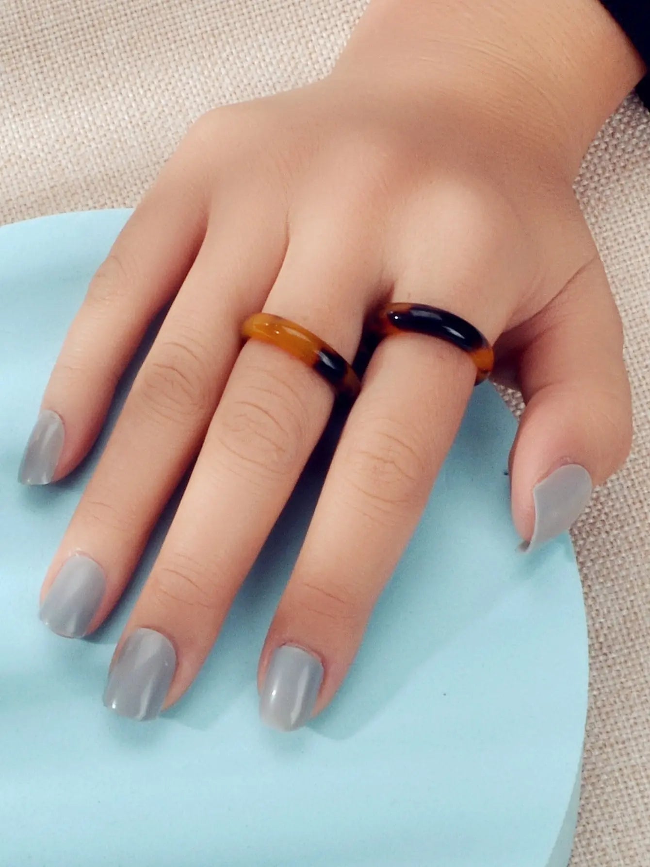 2 pcs Boho Retro Chic Resin Leopard Finger Knuckle Rings Women Teens Accessories Feelontop Jewellery