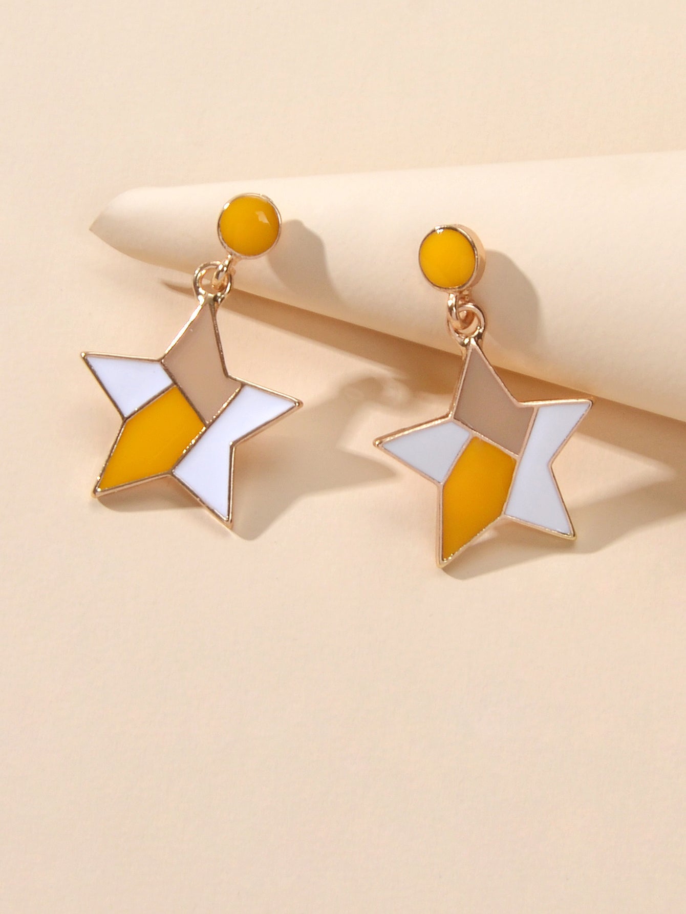 Female Jewellery Multi-colored Enamel Star Dangle Earrings Women Teen Girls Gift Feelontop Jewellery
