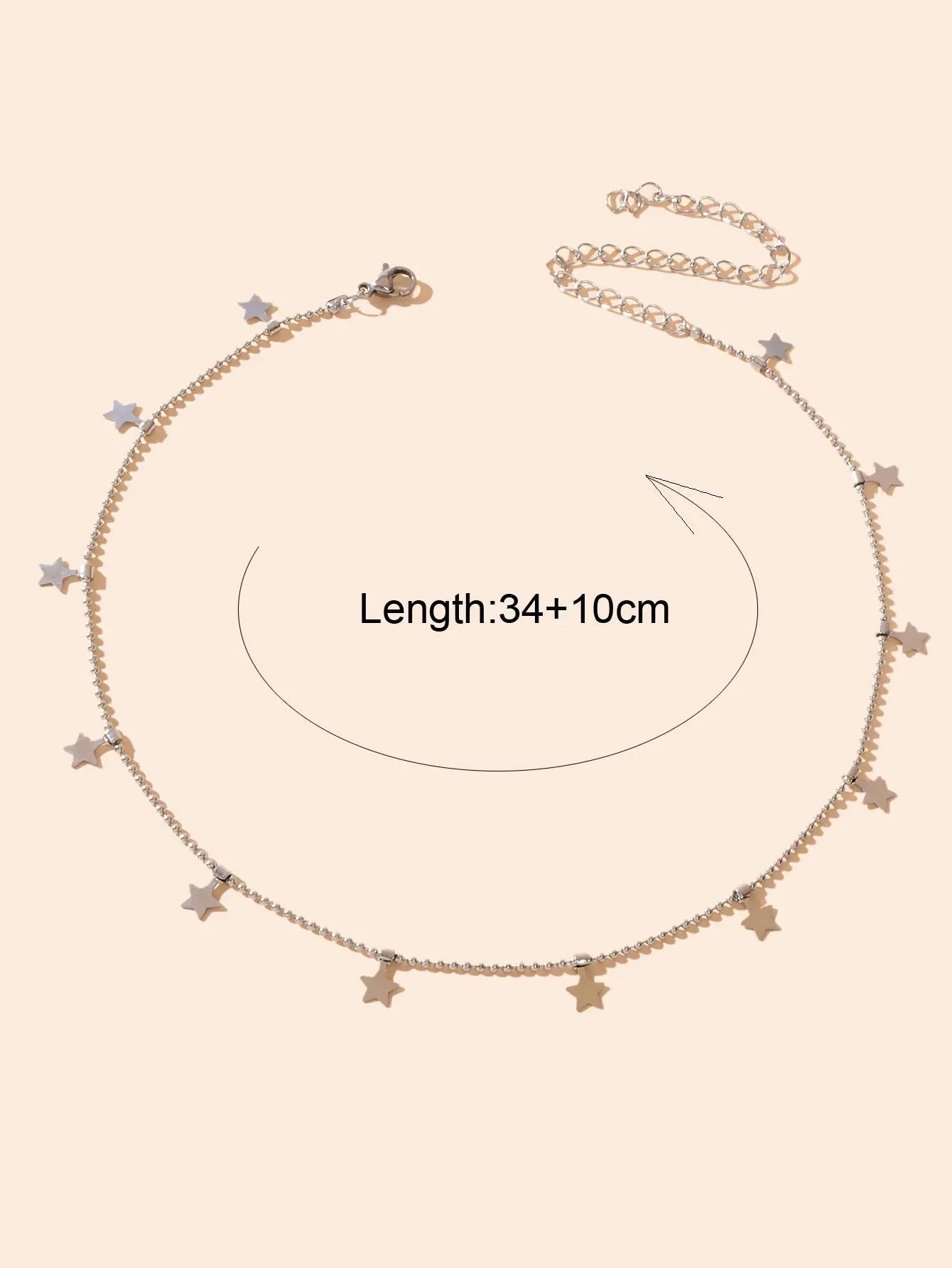 Minimalist Accessories Popcorn Chain Star Pendant Clavicle Collar Women Necklace Feelontop Jewellery