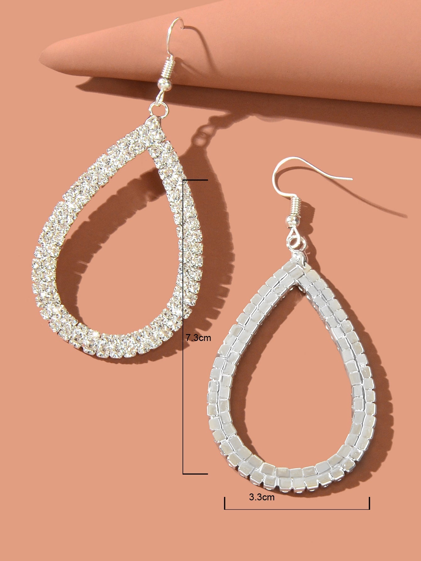 Shinning Full Rhinestone Water Drop Earrings Luxury Wedding Birdal Prom Jewelry Feelontop Jewellery