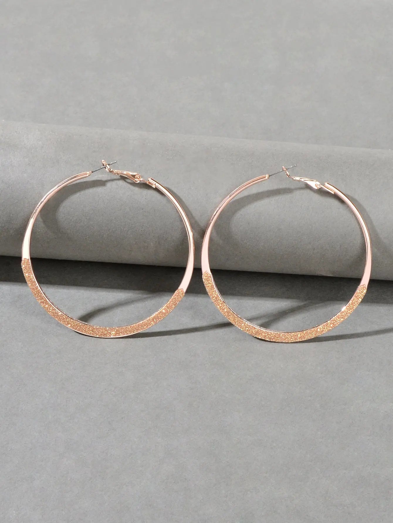 Spinning Rosegold Silver Big Circle Hoop Party Earrings Women Teens Accessories Feelontop Jewellery