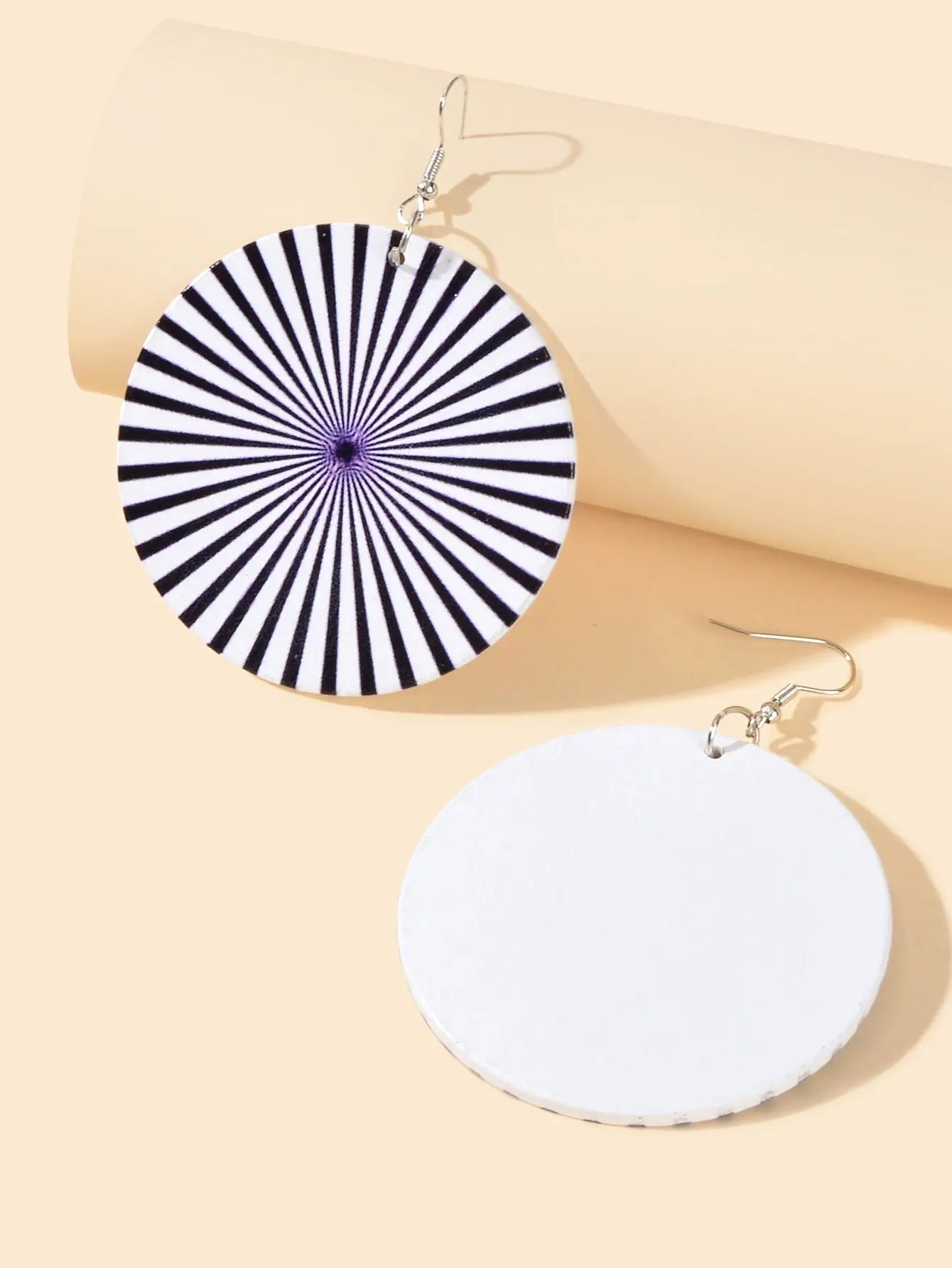 Ladies Jewellery Boho Chic Geometric Wood Round Holiday Dangle Big Earrings Gift Feelontop Jewellery