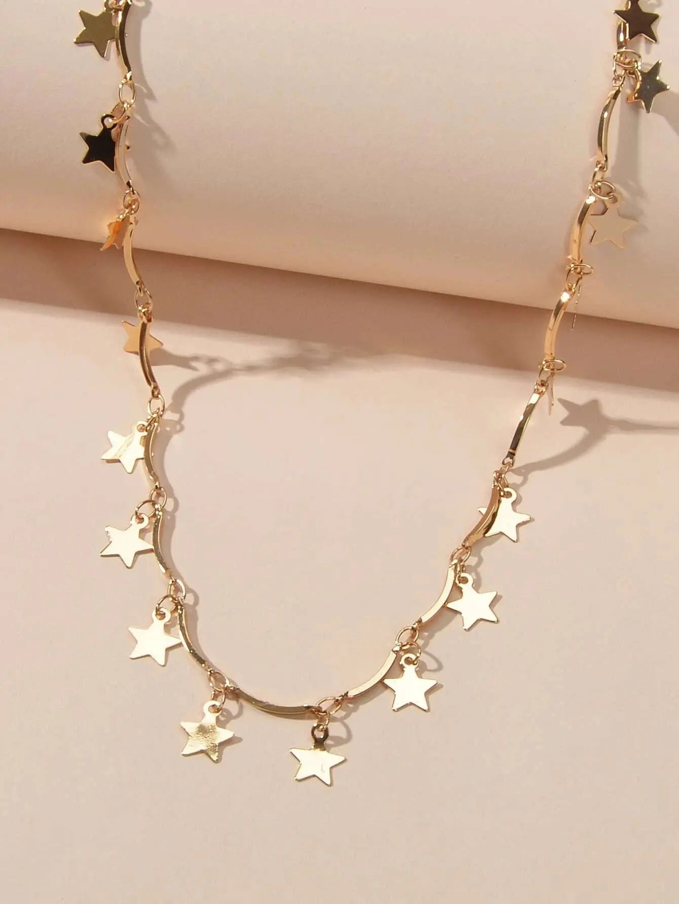 Perfect Wedding Engagement Jewellery set Star Charm Necklace Pearl Stud Earrings Feelontop Jewellery