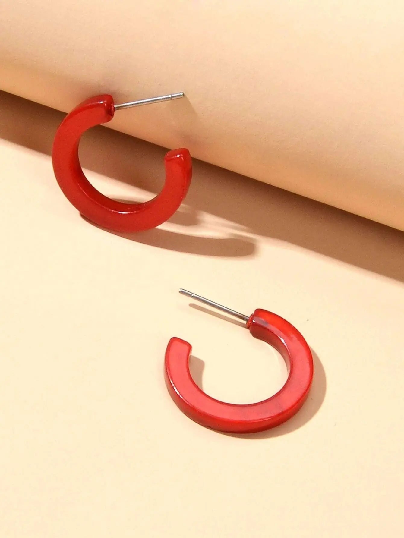 Wholesale Price Circle Acrylic Cute Stud Hoop Earrings Fashion Accessories Gift Feelontop Jewellery