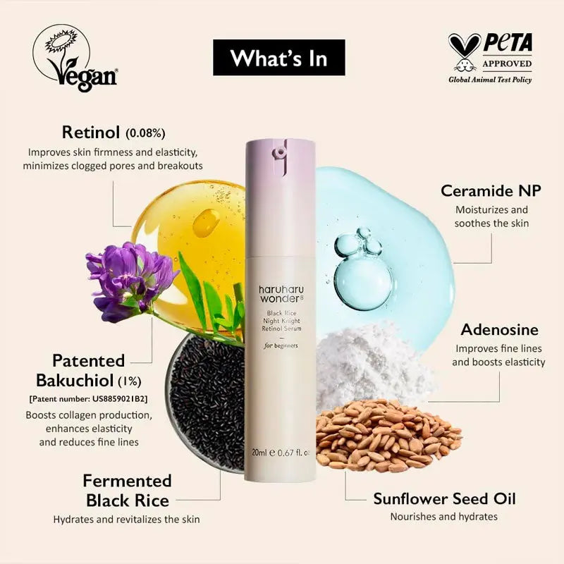 haruharu wonder Black Rice Night Knight Retinol Serum 20ml-4