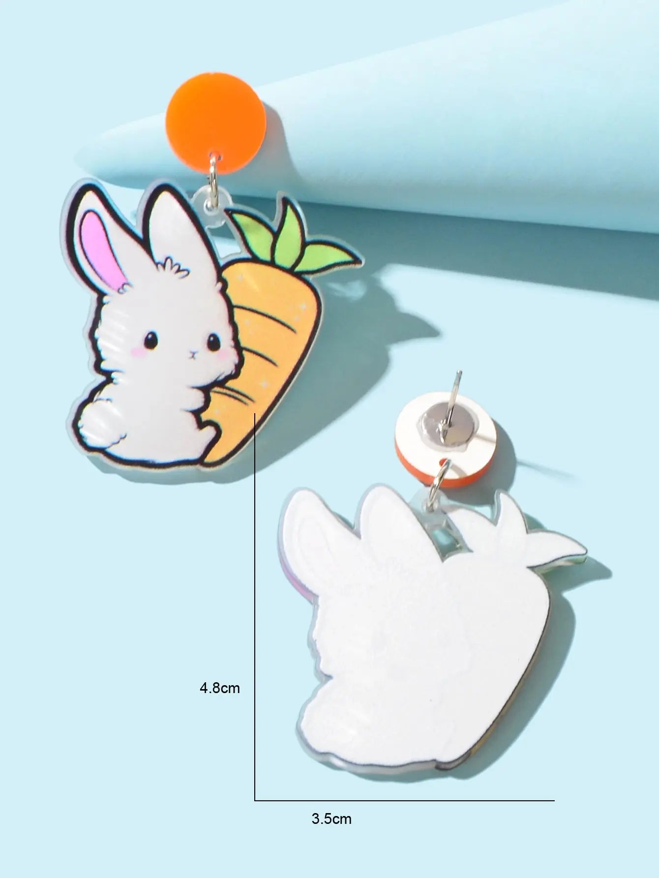 New Easter Gift Bunny Earrings Acrylic Carrot Rabbit Dangling Stud Girls Jewelry Feelontop Jewellery
