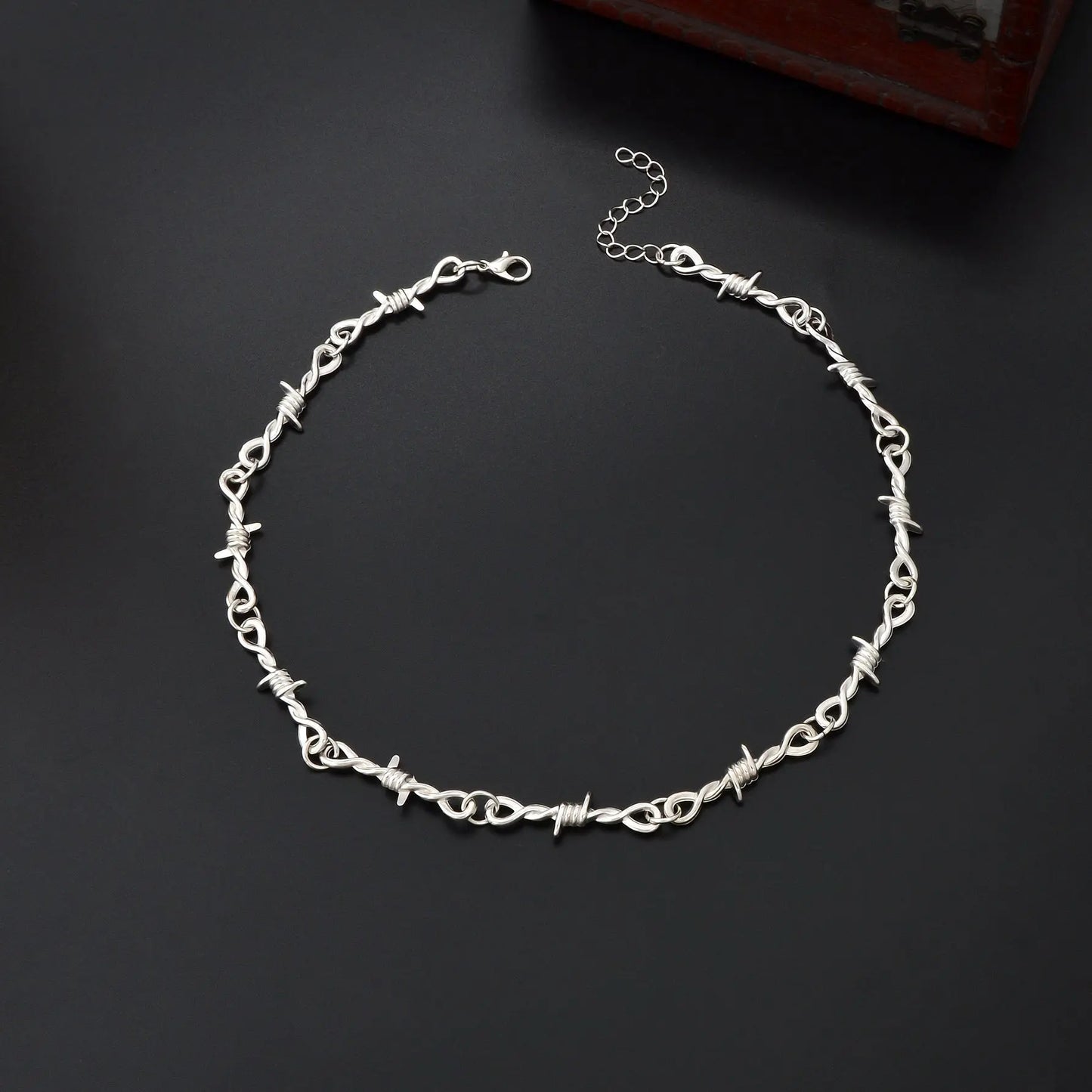 1 pc Punk Rock Style Silver Link Chain Collar Necklace Daily Music Festival Gothic Jewelry Feelontop Jewellery