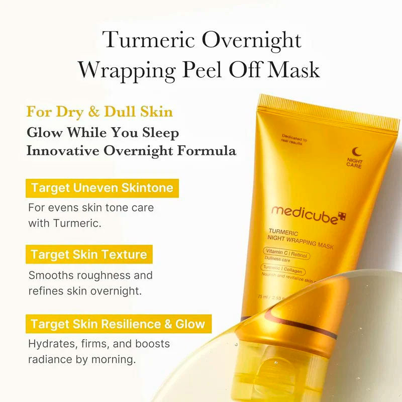 medicube Kojic Acid Turmeric Night Wrapping Mask 75ml-3