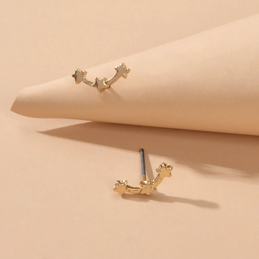 Minimalist Jewellery Gold Plated Star Small Stud Earrings Dainty Gifts for Women Feelontop Jewellery