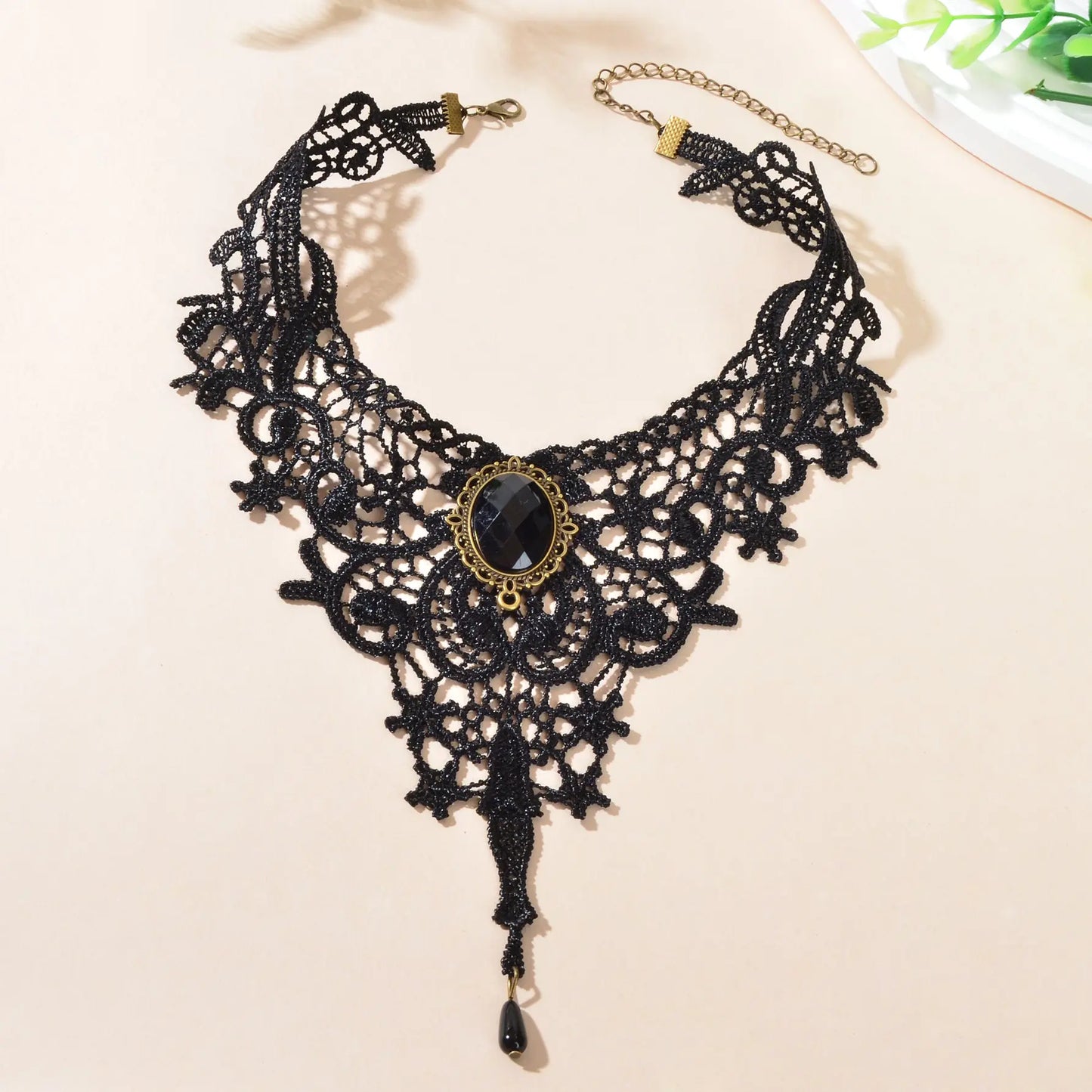 Vintage Gothic Black Hollow Lace Choker Tattoo Collar Necklace Cosplay Jewellery Feelontop Jewellery