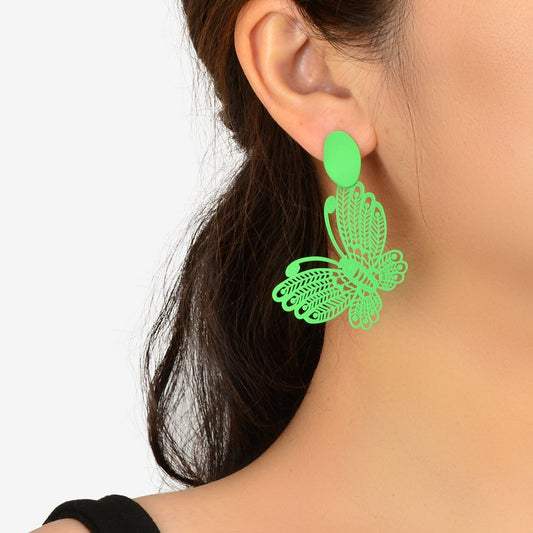 Hollow Butterfly Stud Earrings Insect Charm Jewellery For Women Girls Pary Gift Feelontop Jewellery