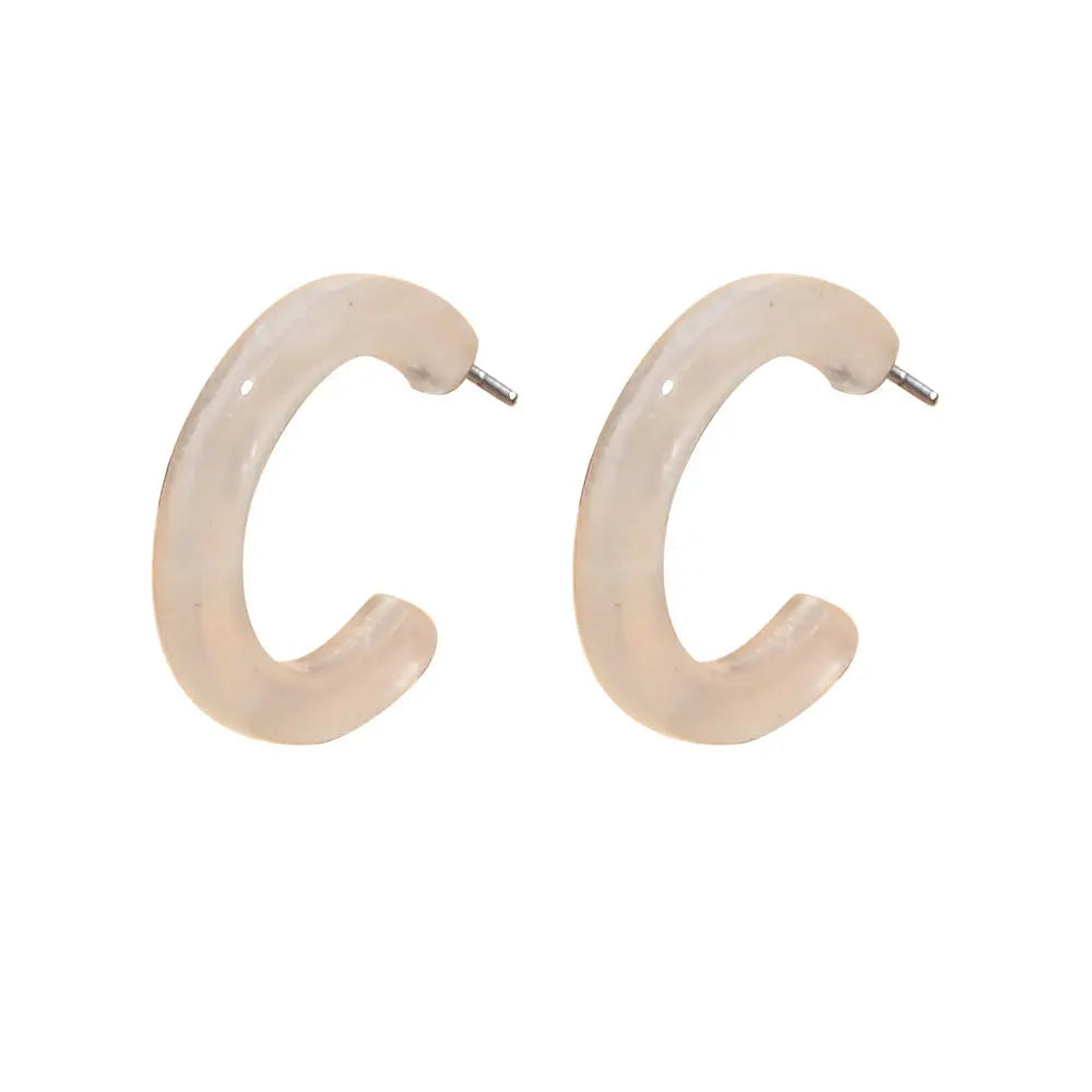 Wholesale Price Circle Acrylic Cute Stud Hoop Earrings Fashion Accessories Gift Feelontop Jewellery
