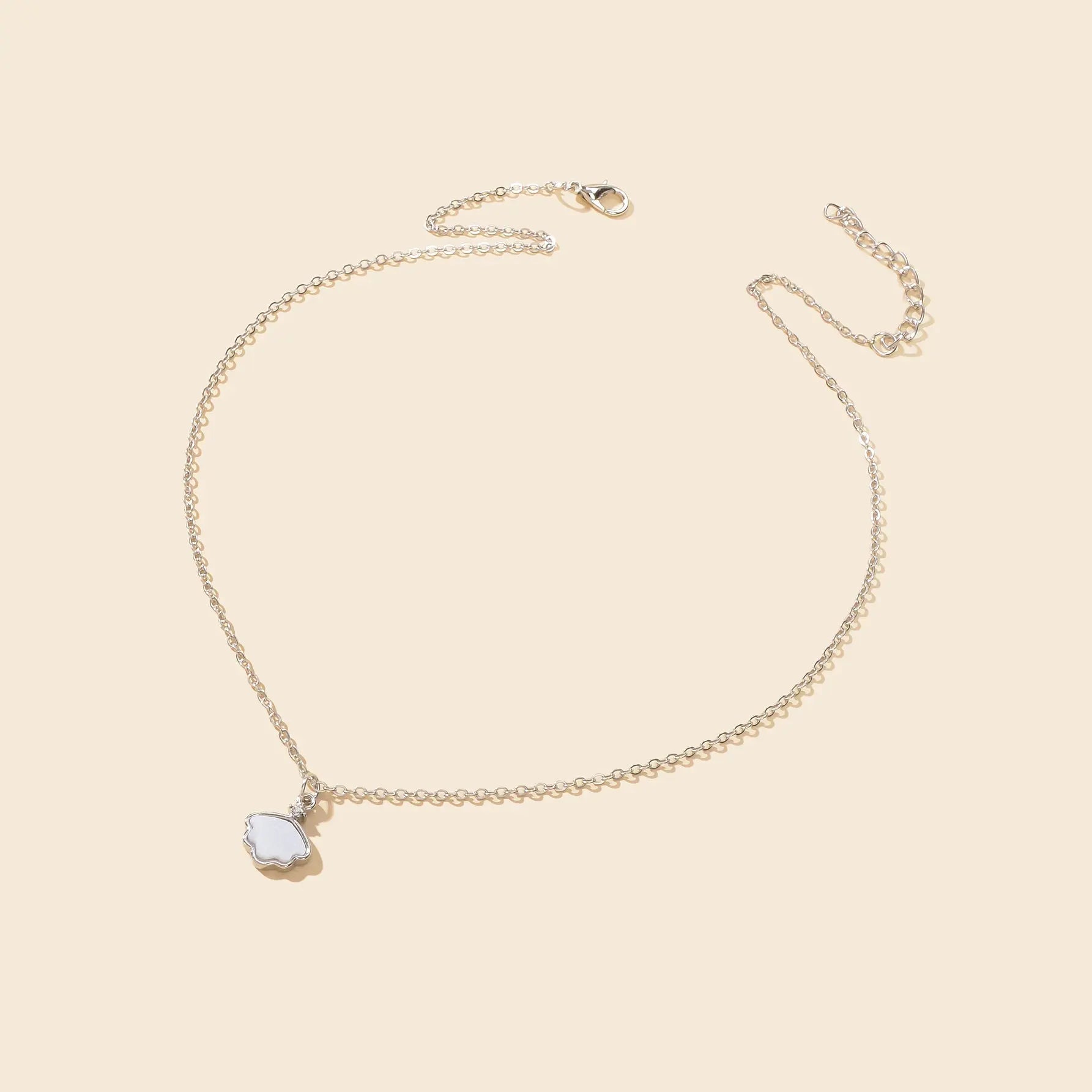 Personalized Jewellery White Resin Shell Shape Charm Delicate Everyday Necklace Feelontop Jewellery