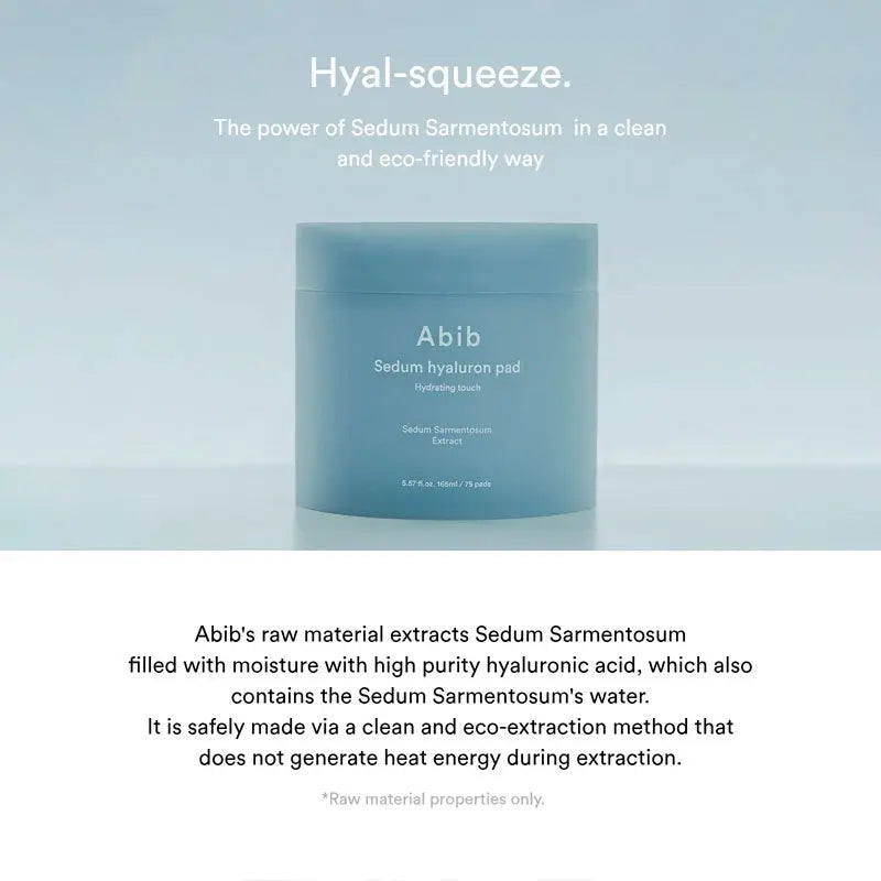 Abib Sedum Hyaluron Pad Hydrating Touch 165ml / 75pads-3
